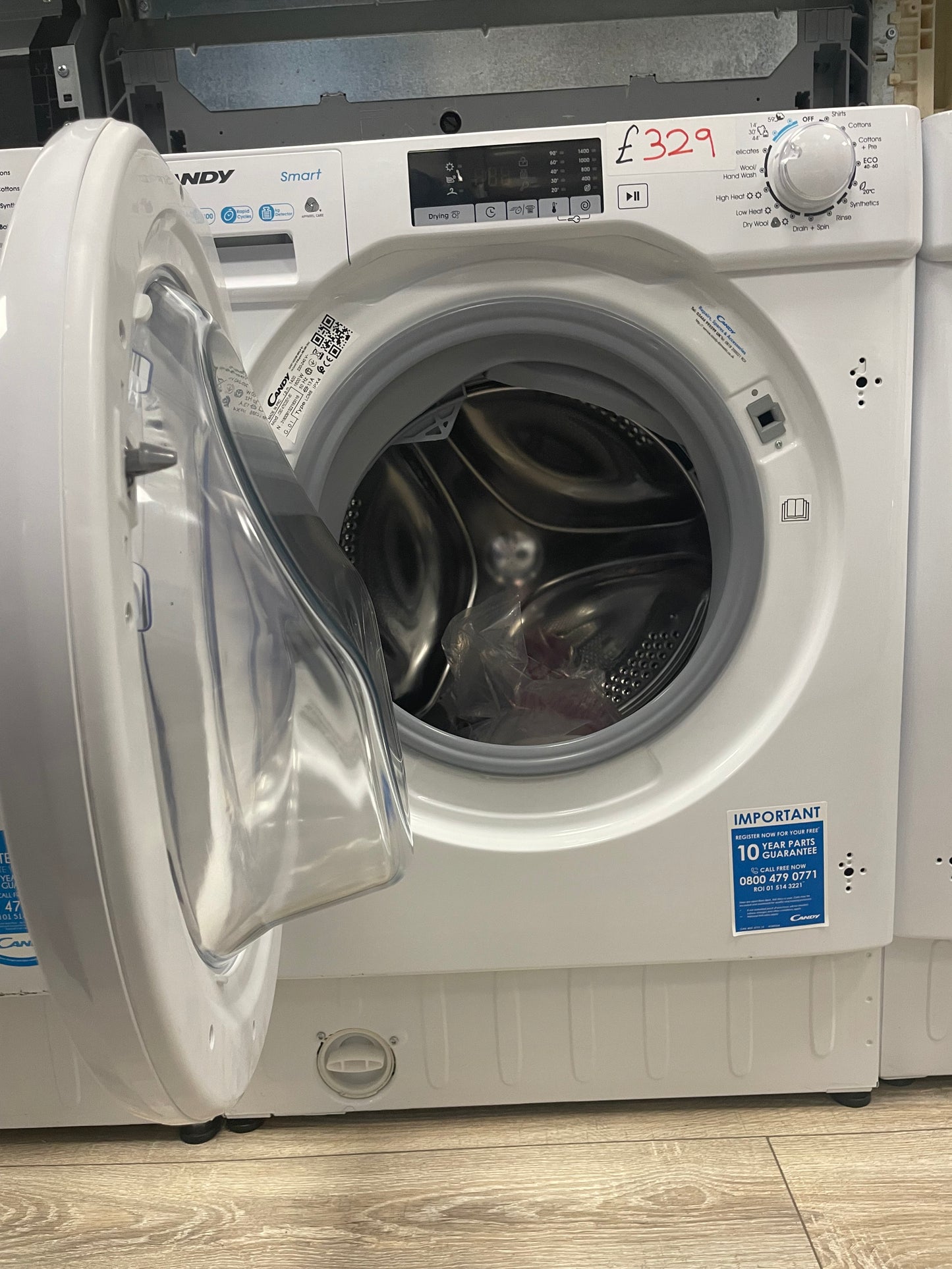 Candy CBD 475D2E/1-80 Wash 7kg Dry 5kg 1400rpm ( c ) Integrated Washer Dryer White