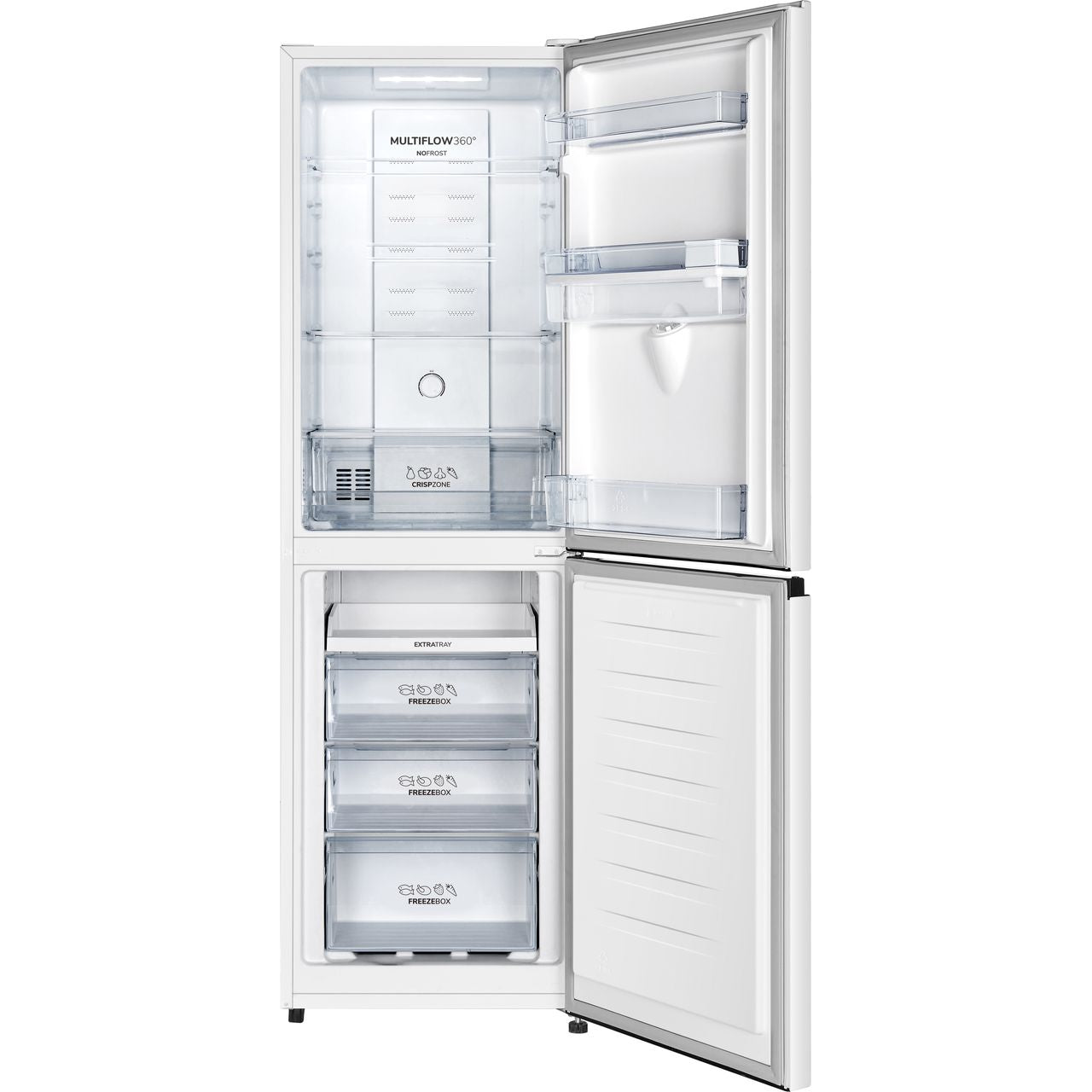 Fridgemaster MC55251DE 182cm 50/50 No Frost Fridge Freezer - White - E Rated