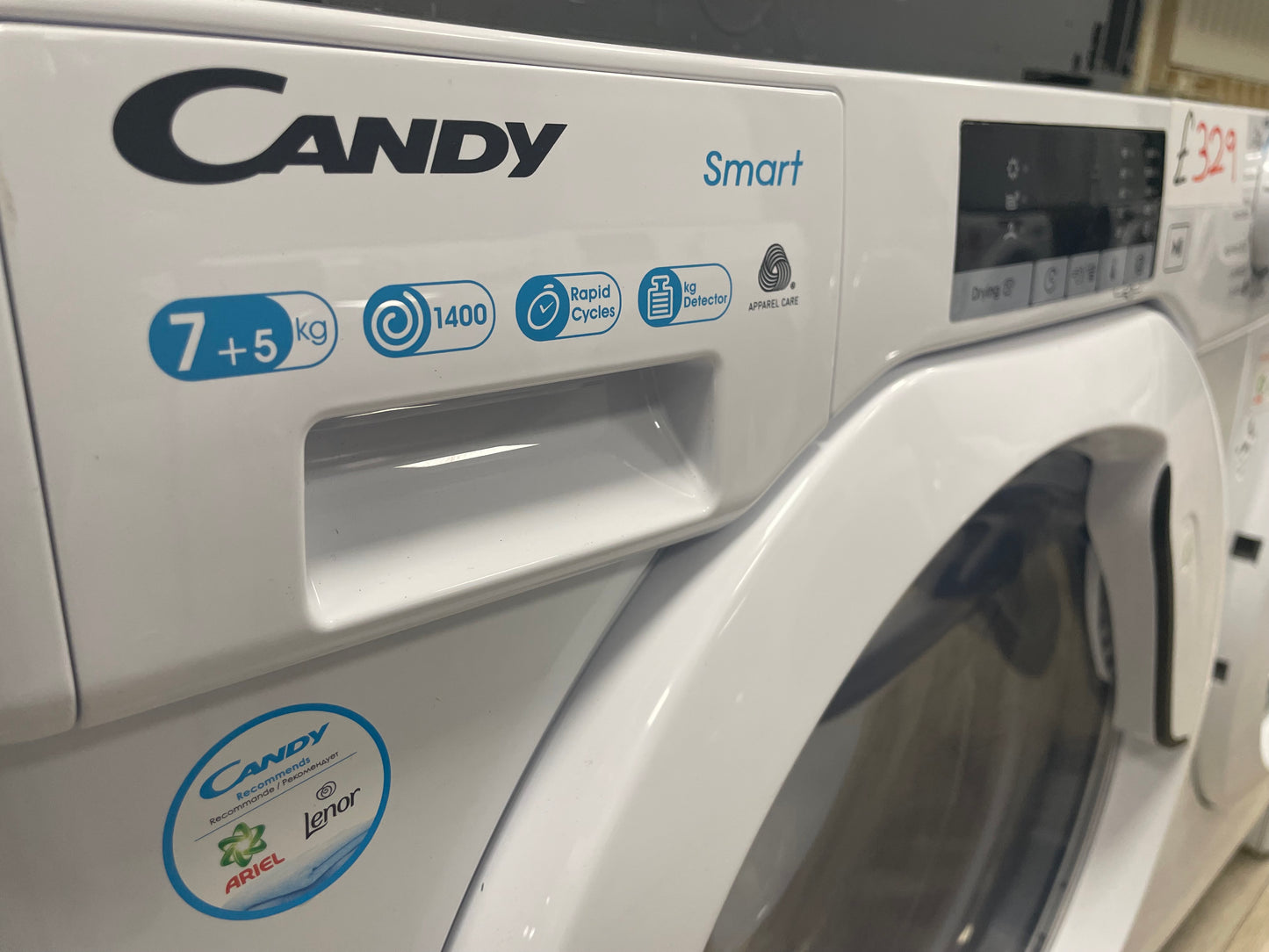 Candy CBD 475D2E/1-80 Wash 7kg Dry 5kg 1400rpm ( c ) Integrated Washer Dryer White