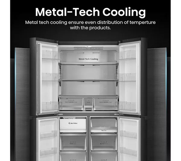 HISENSE RQ5X560SFLEF Smart Fridge Freezer - Premium Black