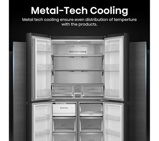 HISENSE RQ5X560SFLEF Smart Fridge Freezer - Premium Black