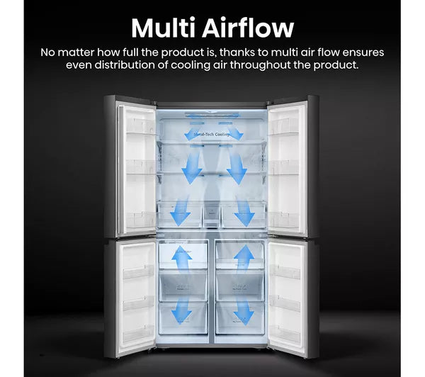 HISENSE RQ5X560SFLEF Smart Fridge Freezer - Premium Black