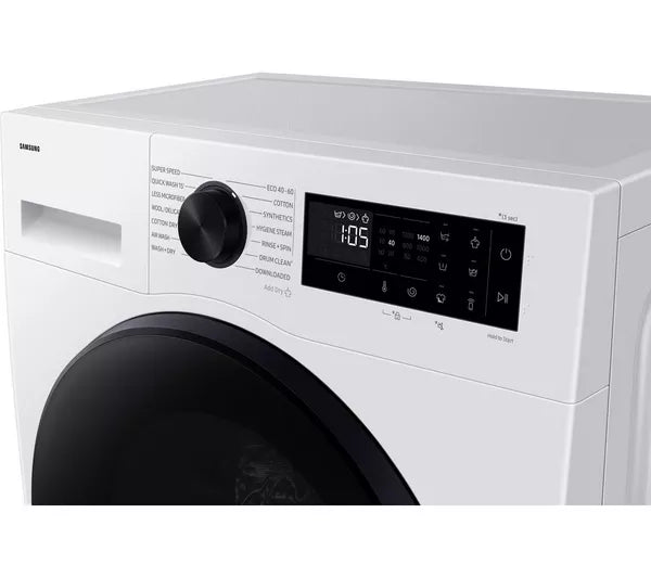 SAMSUNG Series 5 AI Energy Ecobubble WD90DG5G34BEEU WiFi-enabled 9 kg Washer Dryer - White