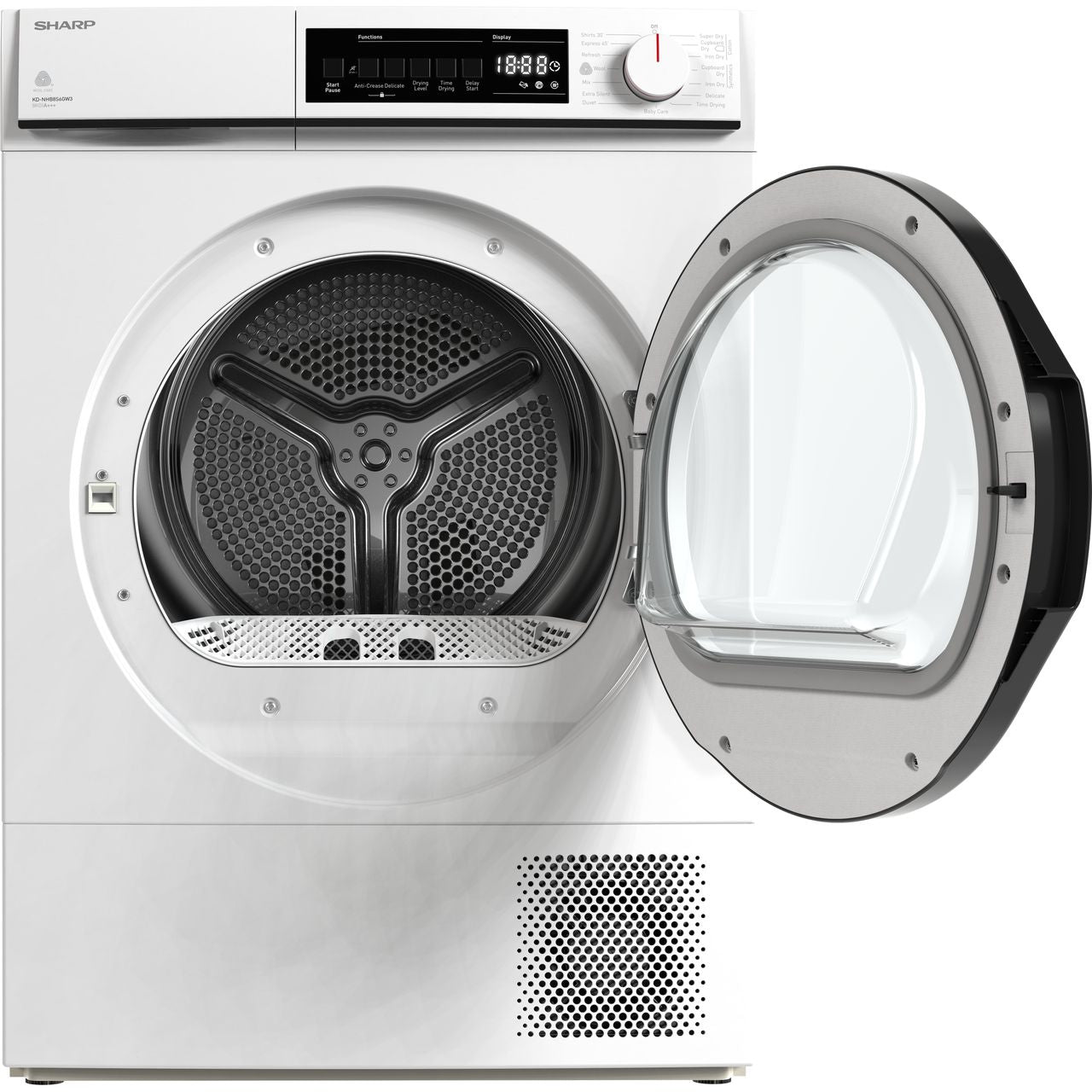 Sharp KD-NHB8S6GW3-EN 8Kg Heat Pump Tumble Dryer - White - A+++ Rated