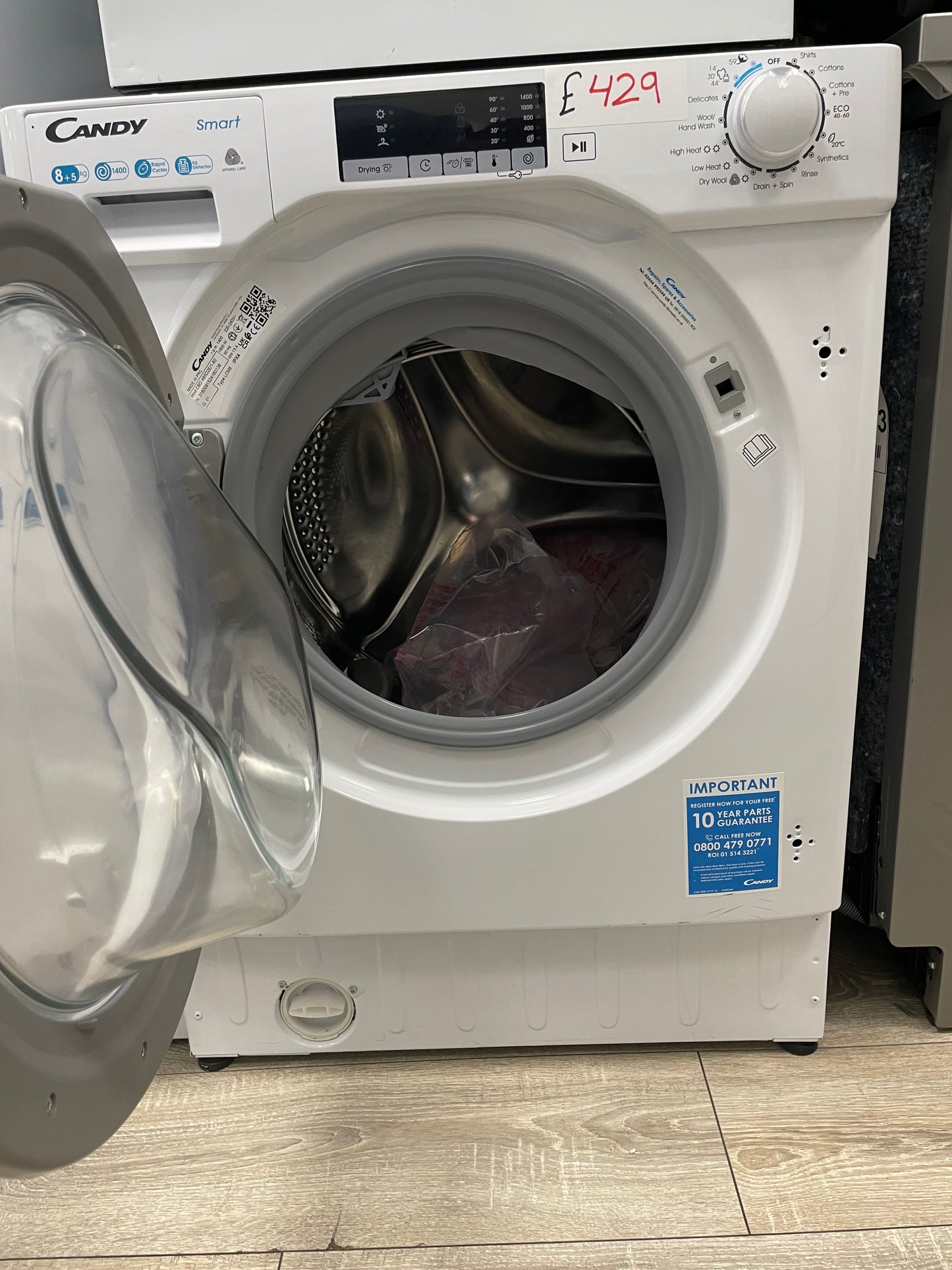 Candy CBD 485D2E/1-80 B/I 8/5kg 1400rpm Washer Dryer