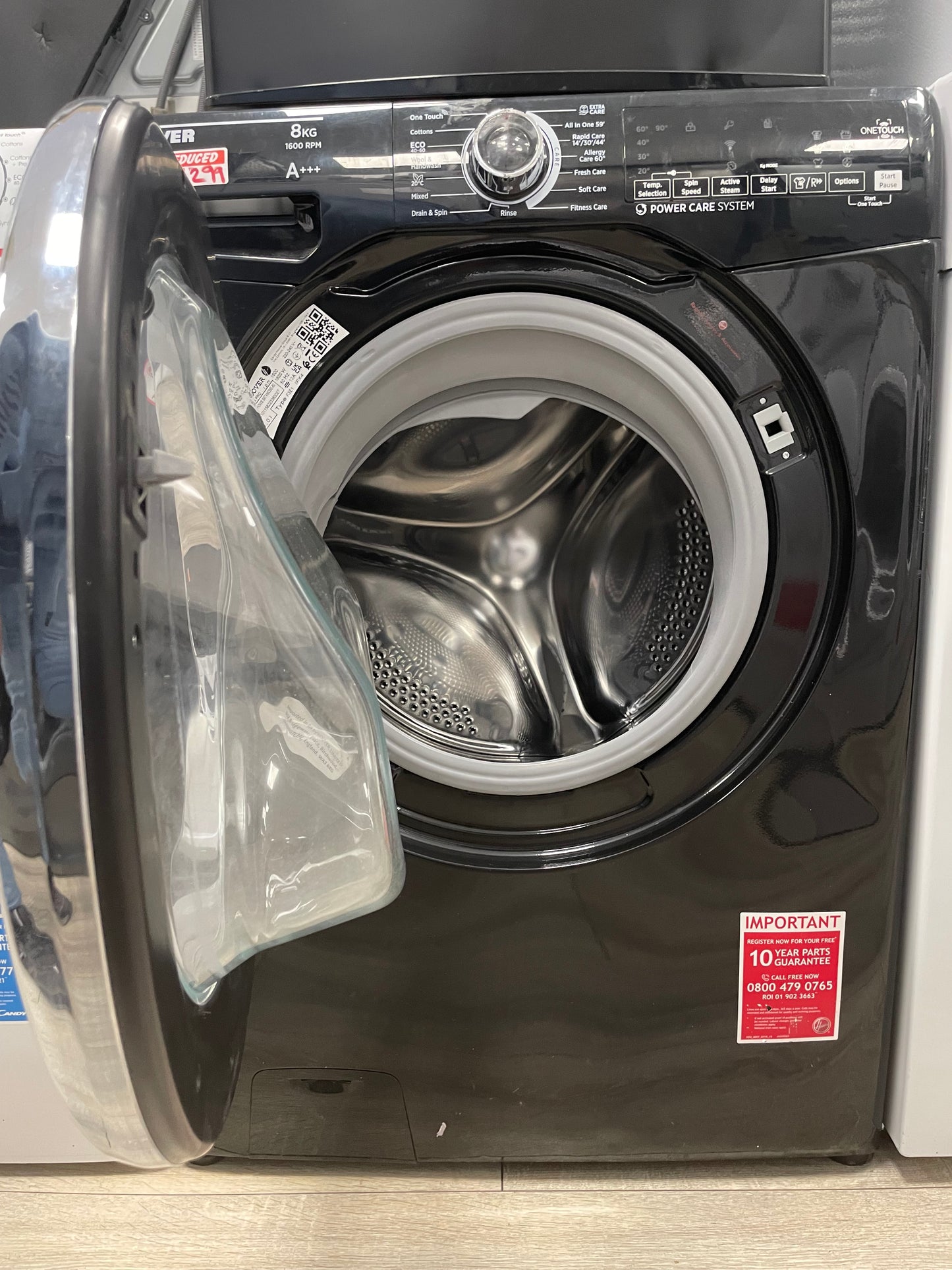Hoover H-Wash 300 9kg 1600rpm Washing Machine - Black
