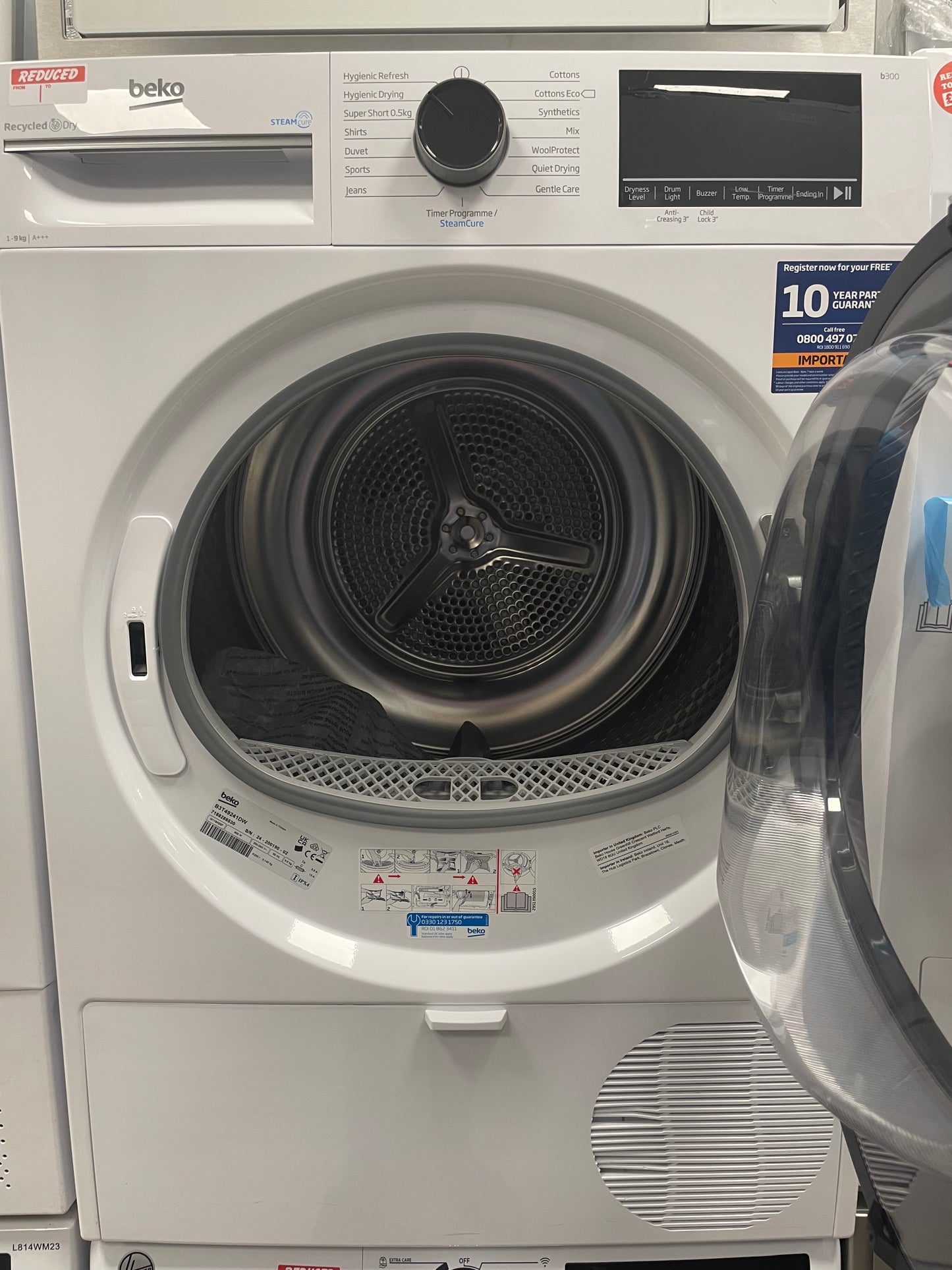 BEKO Pro B3T49241DW 9 kg Heat Pump Tumble Dryer - White