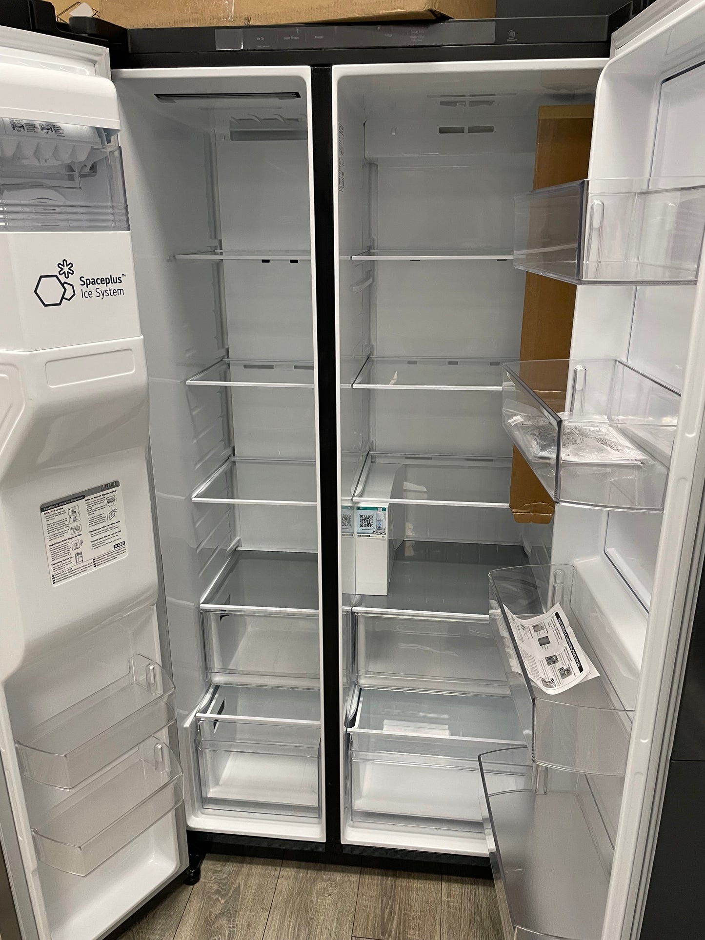 LG NatureFRESH GSJC40EPPE American-Style Fridge Freezer - Matte Black