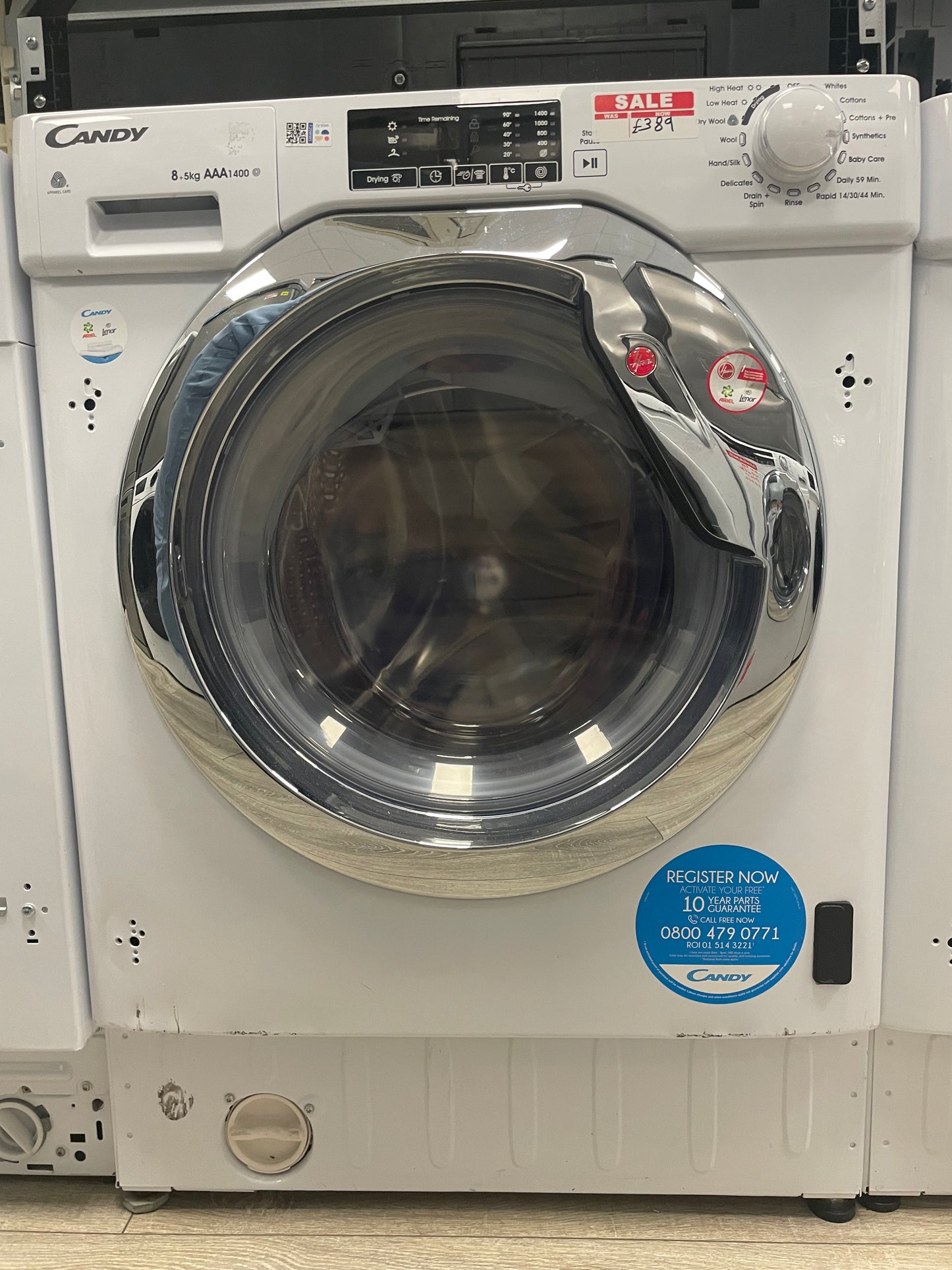 CANDY CBWD 8514DC Integrated 8 kg Washer Dryer - White