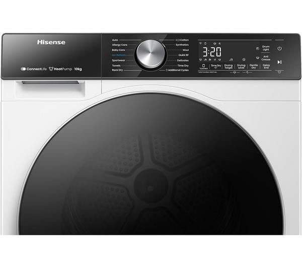 HISENSE 5S Series DH5S102BW WiFi-enabled 10 kg Heat Pump Tumble Dryer - White