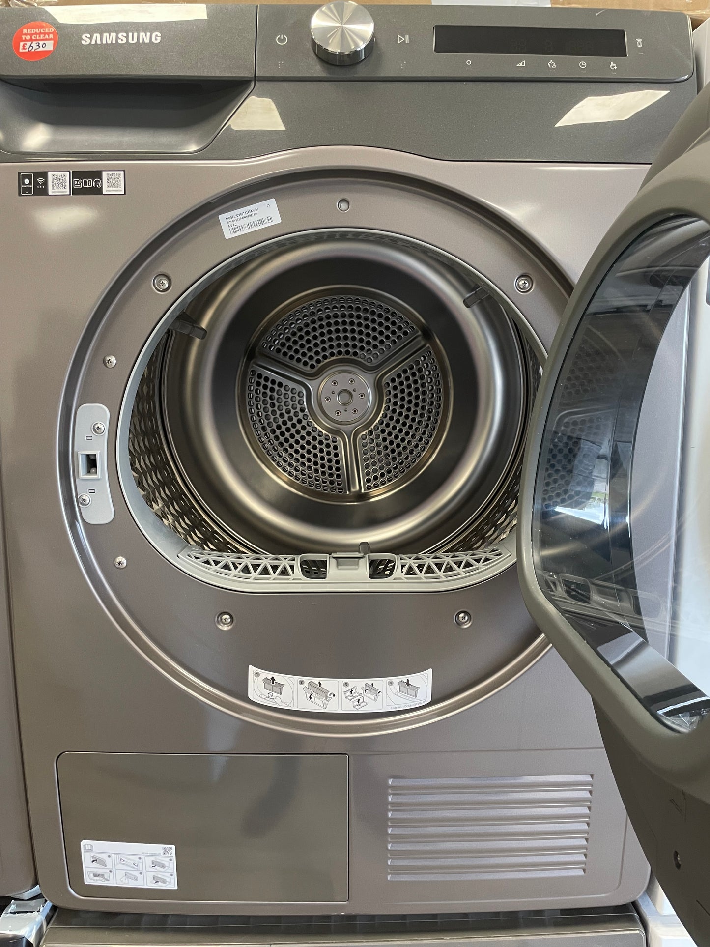 SAMSUNG Series 5+ AI Energy DV90T5240AN/S1 WiFi-enabled 9 kg Heat Pump Tumble Dryer - Graphite