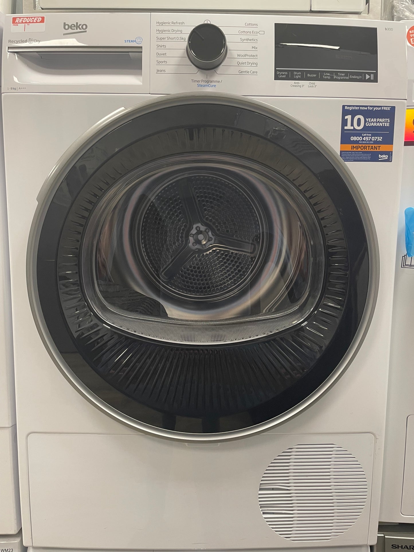 BEKO Pro B3T49241DW 9 kg Heat Pump Tumble Dryer - White