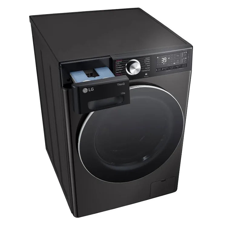 LG F4Y913BCTA1 Washing Machine Front-Load 13 kg 1360 RPM Black, Metallic