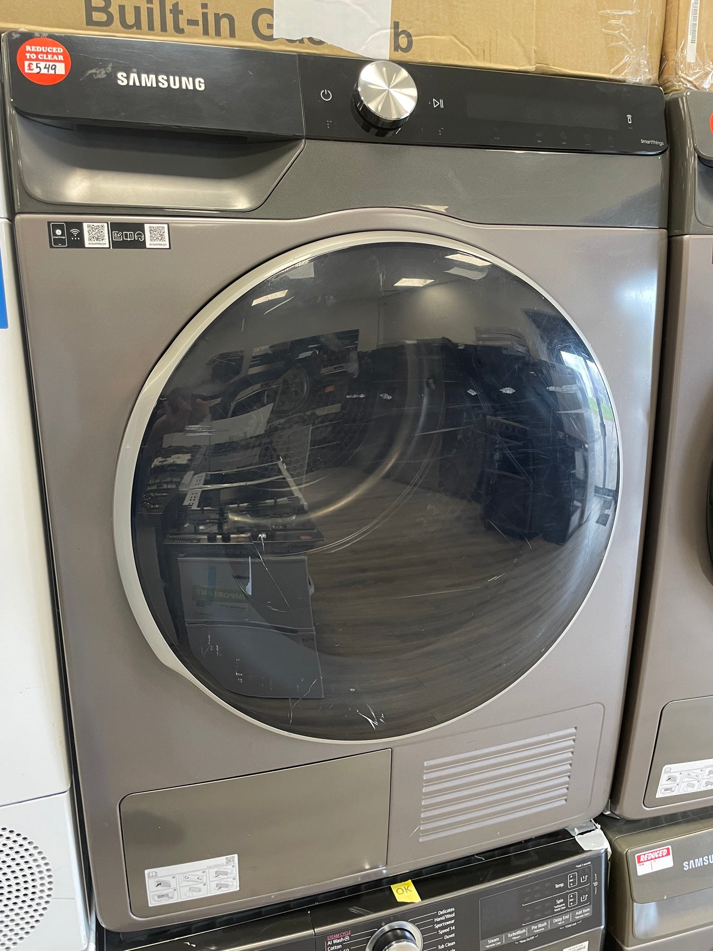 Samsung DV90T8240SX/S1 Tumble Dryer Freestanding Front-Load 9 kg Silver