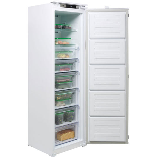 Beko BFFD4577 Integrated 178cm Frost Free Upright Freezer with Sliding Door Hinge Kit - E Rated
