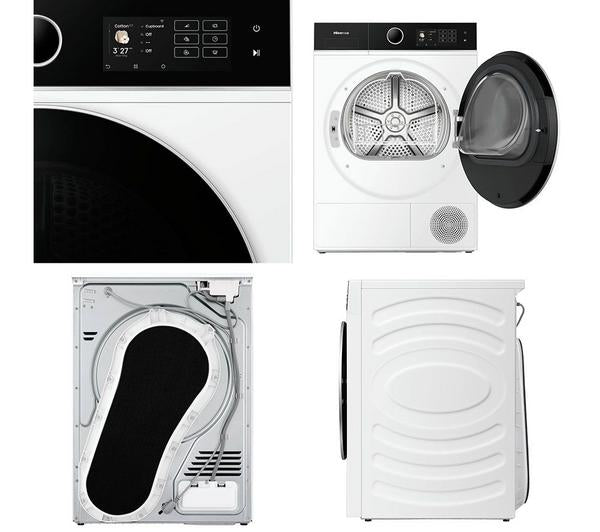 HISENSE 5i Series DH5I104BWAB WiFi-enabled 10 kg Heat Pump Tumble Dryer - White