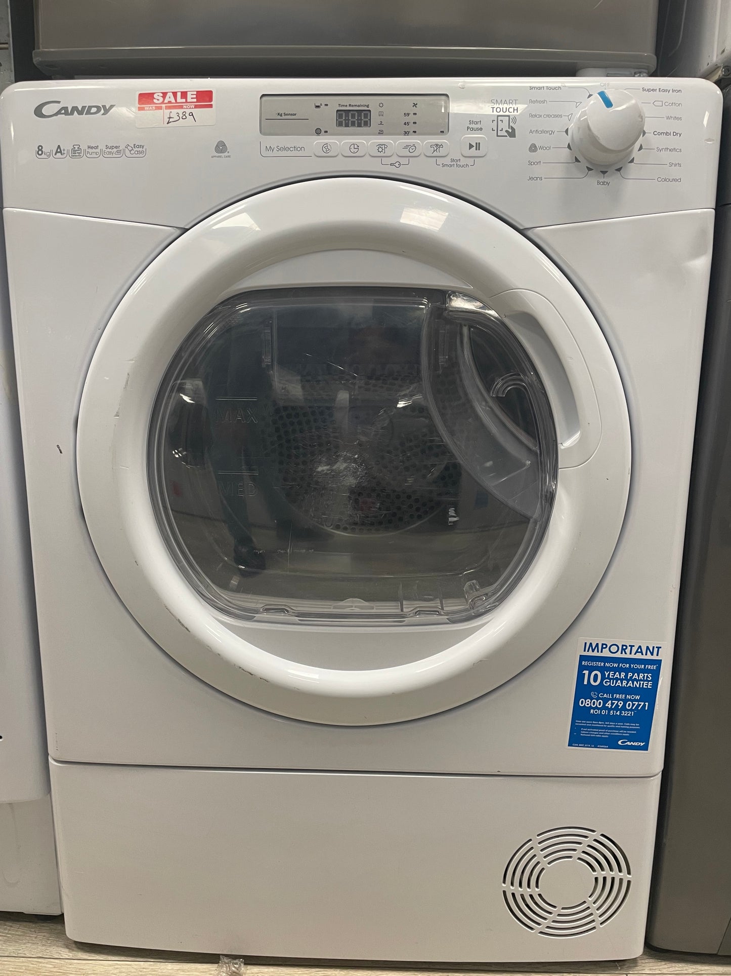 Candy CHP H8A2DE Tumble Dryer Freestanding Front-Load 8 kg A++ White