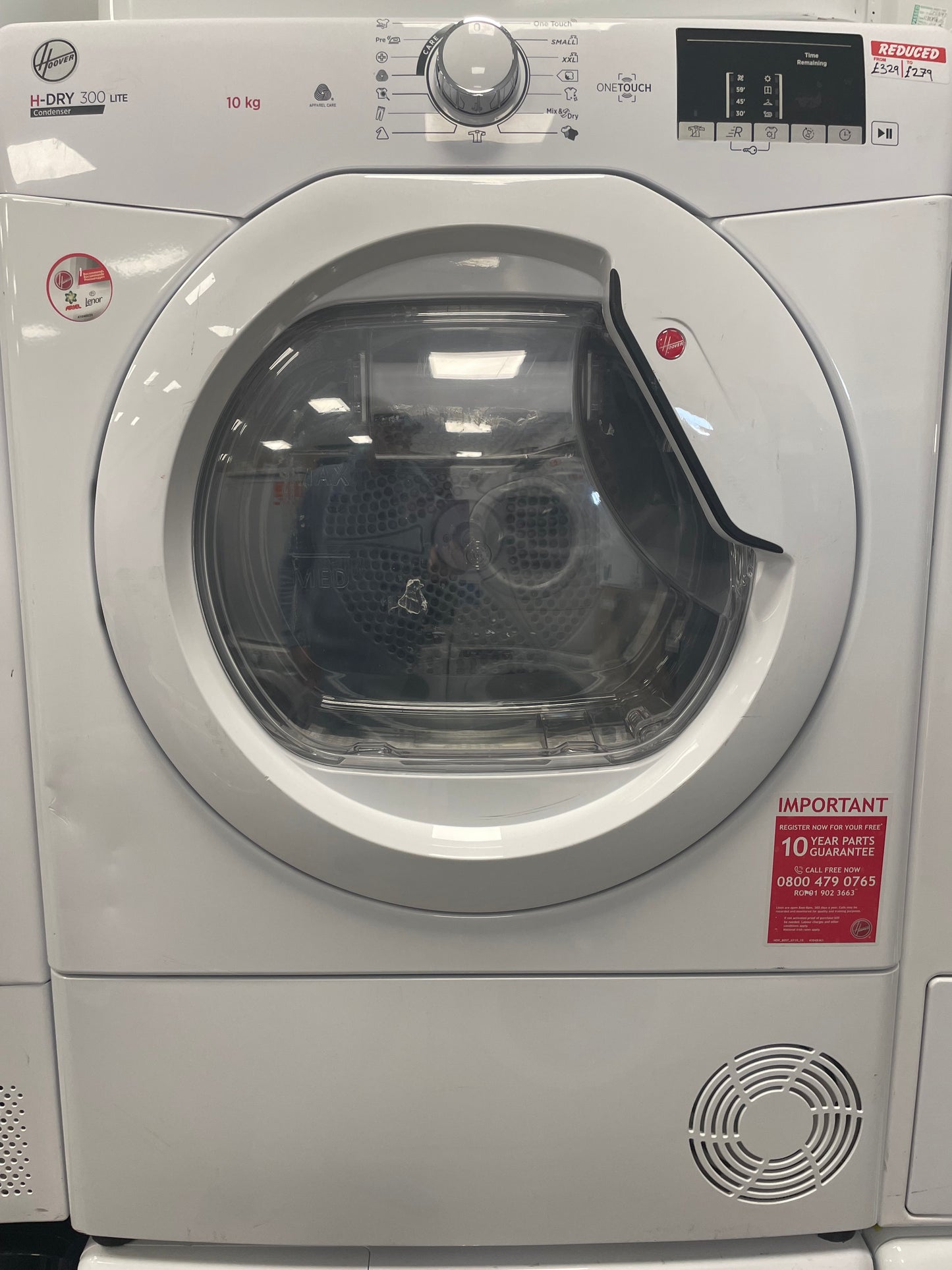 Hoover HLE C8DE-80 8kg Condenser Tumble Dryer – WHITE
