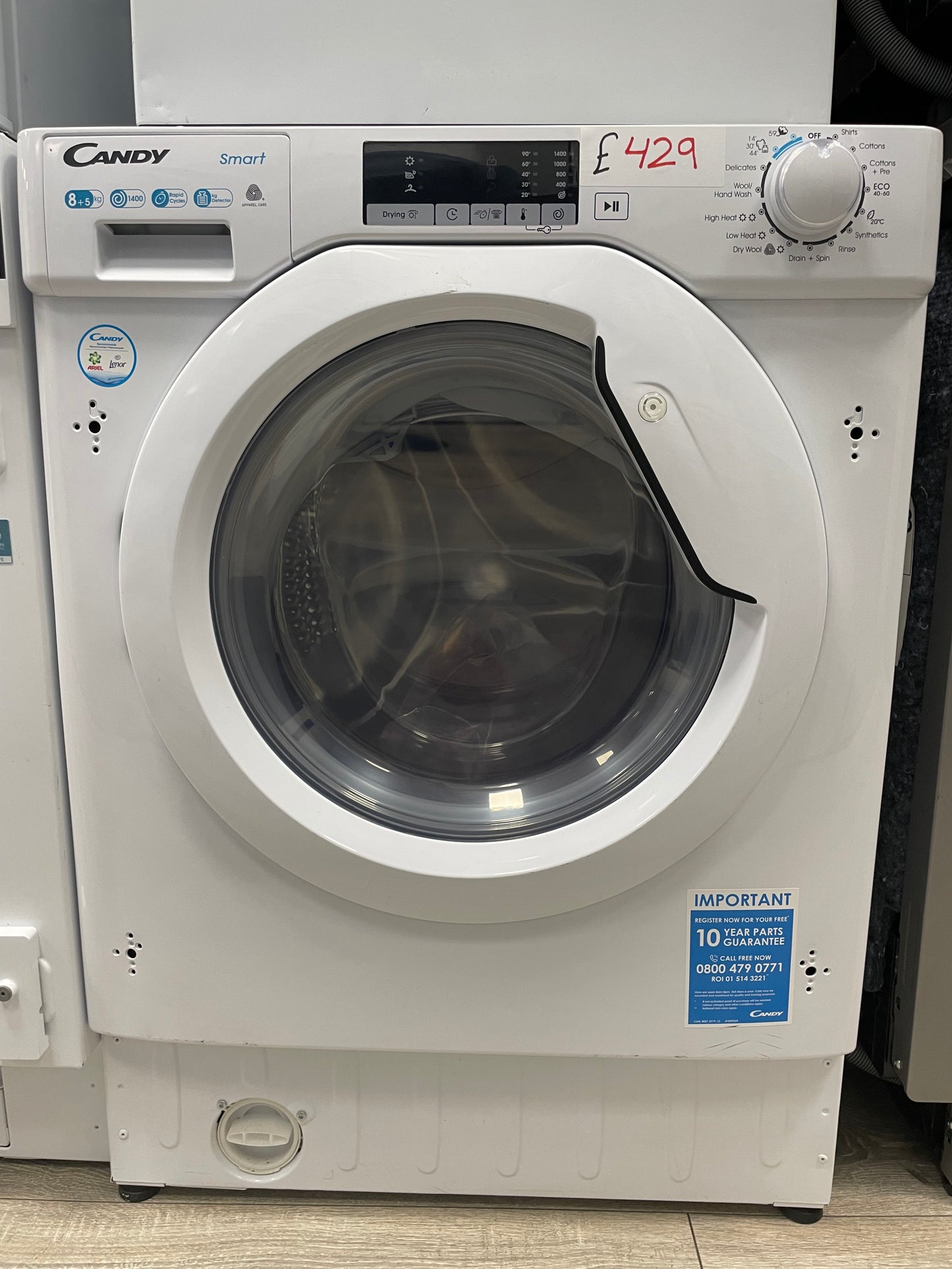 Candy CBD 485D2E/1-80 B/I 8/5kg 1400rpm Washer Dryer