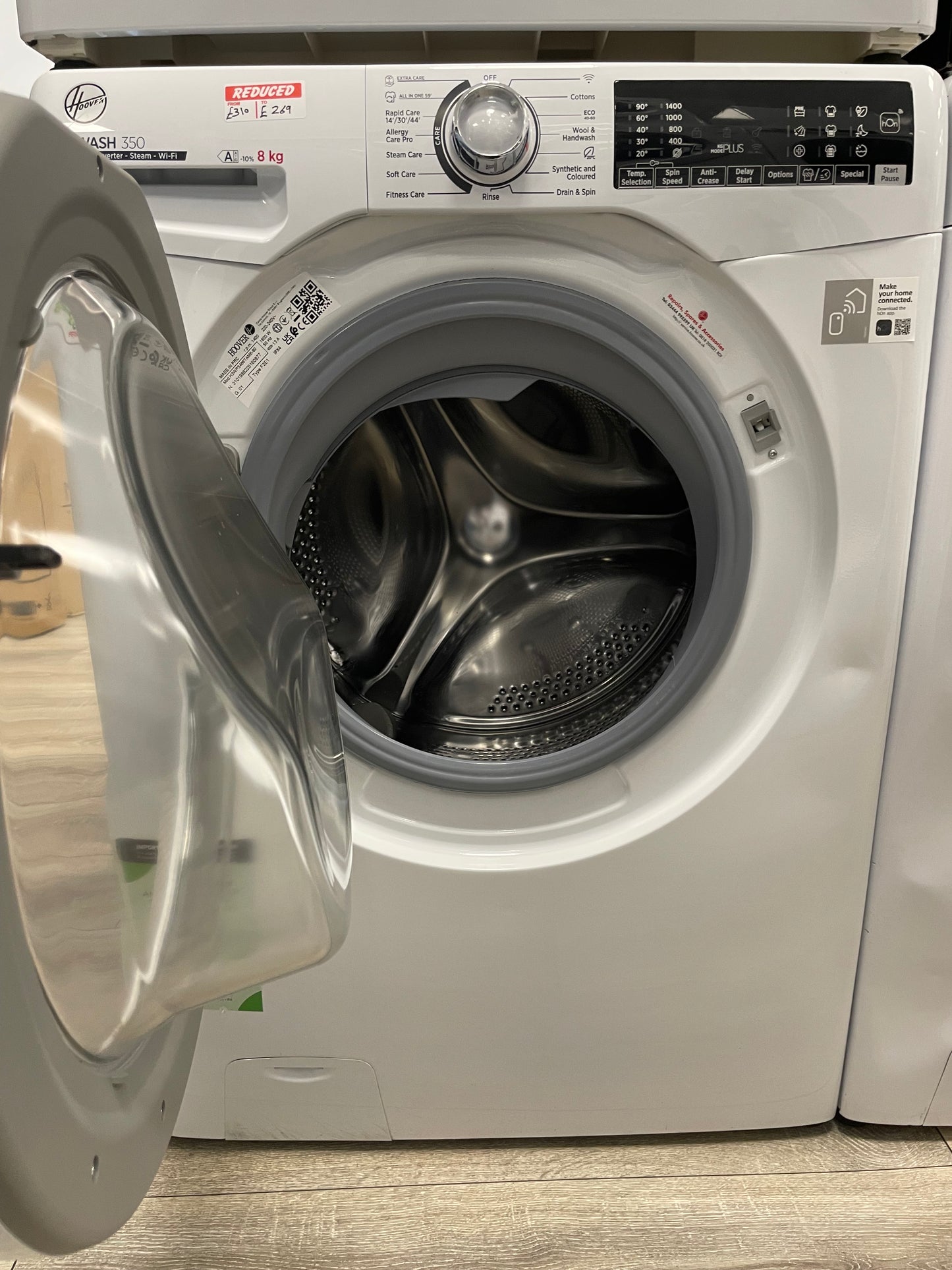 Hoover H3WPS486TAM6-80 Washing Machine Front-Load 8 kg 1400 RPM White