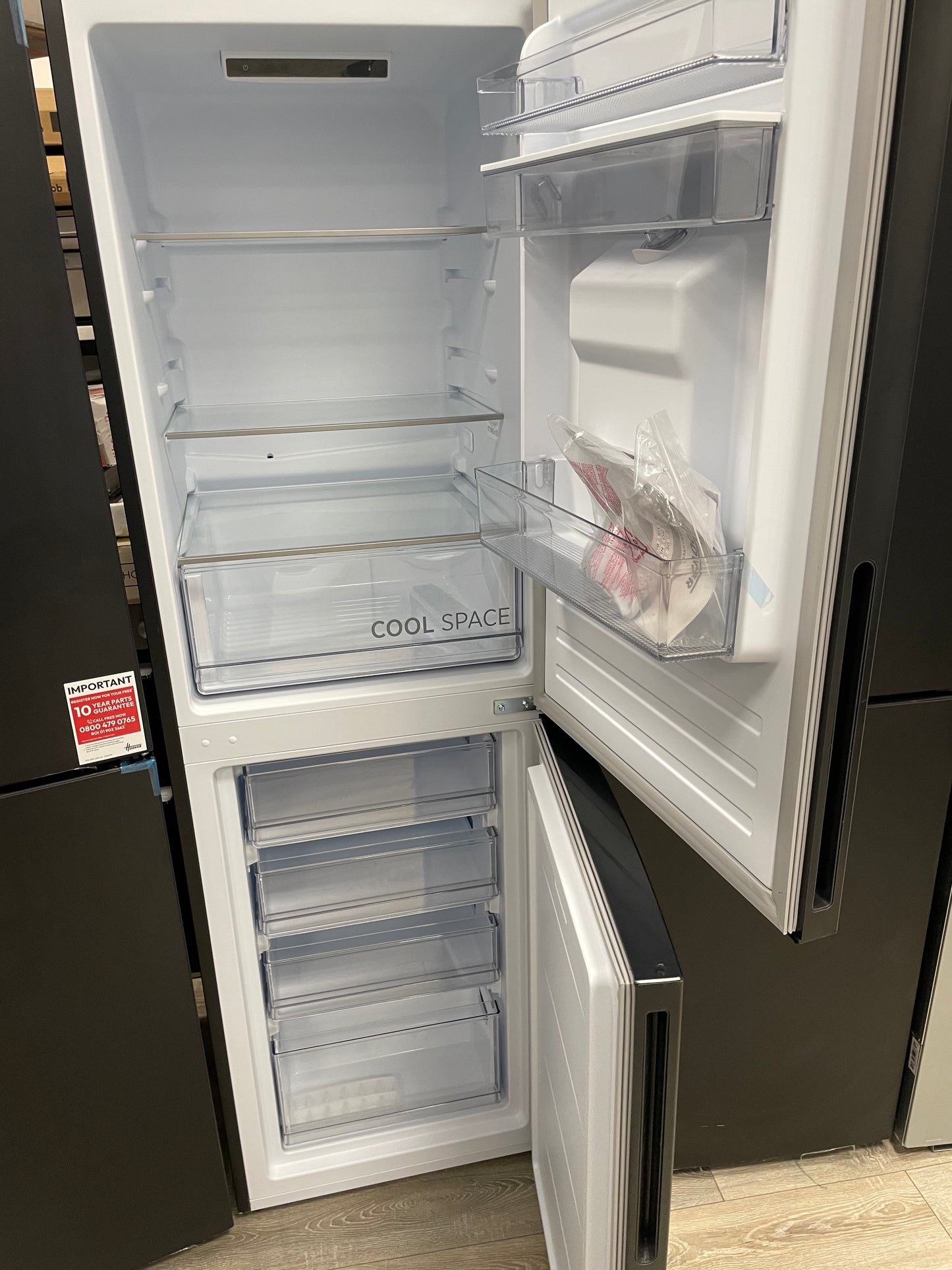 HOOVER HOCT3L517EWBK-1 50/50 Fridge Freezer - Black