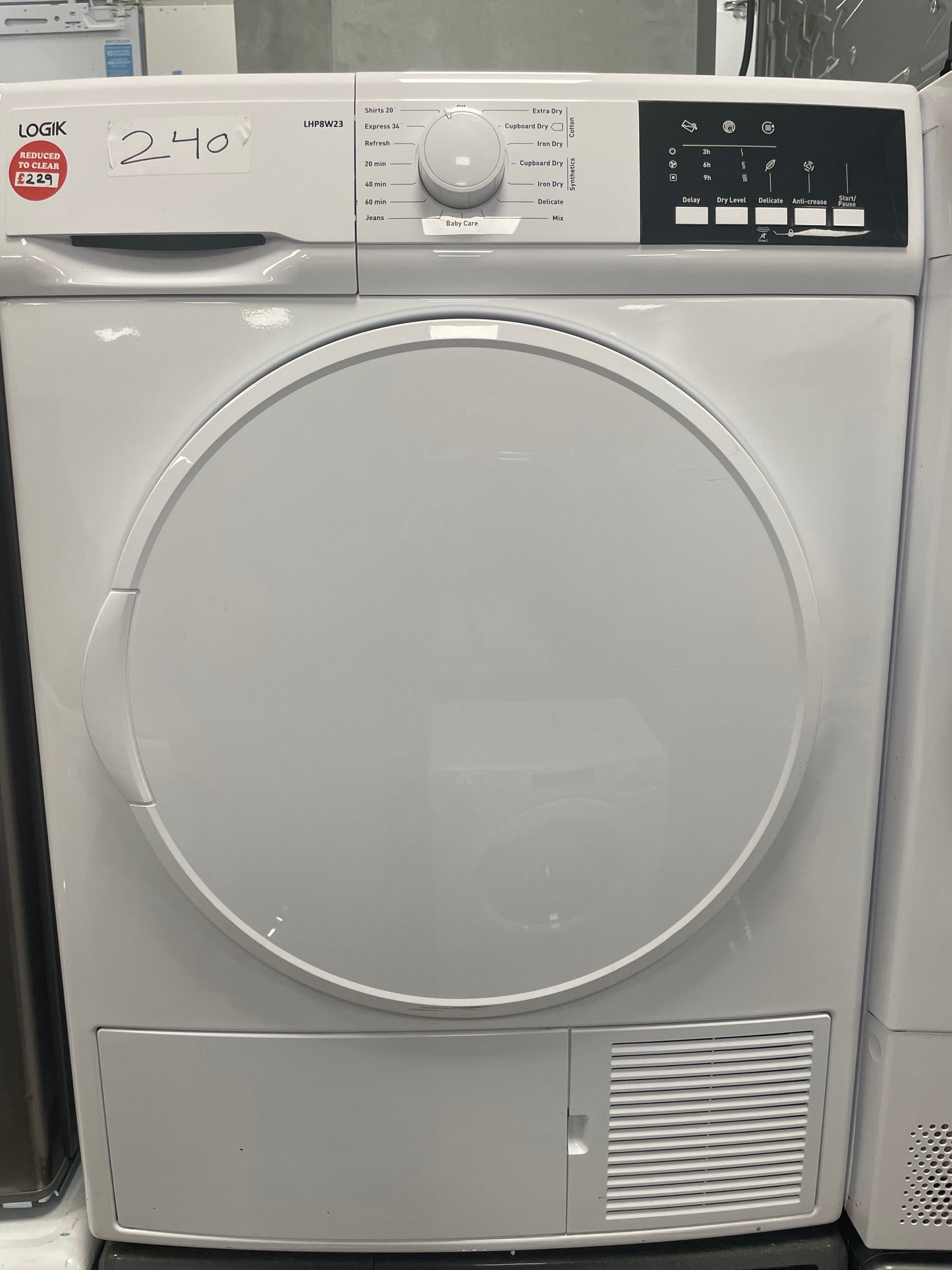 LOGIK LHP8W23 8 kg Heat Pump Tumble Dryer - White