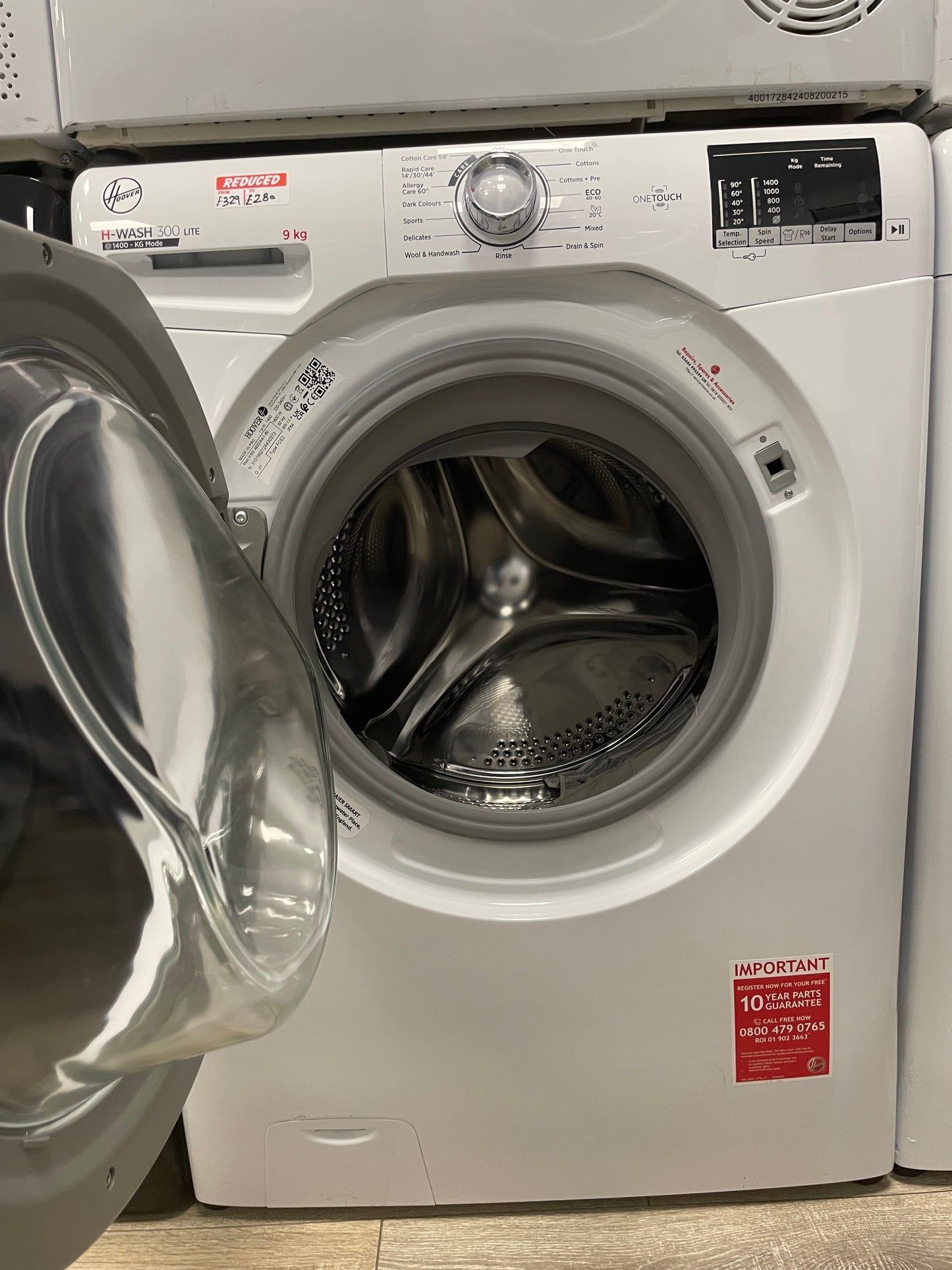 Hoover H3W 492DA4/1-80
Washing Machine