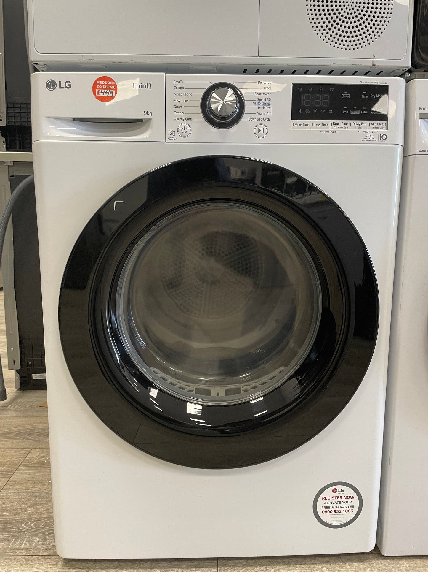 LG Dual Inverter FDC309W WiFi-enabled 9 kg Heat Pump Tumble Dryer - White