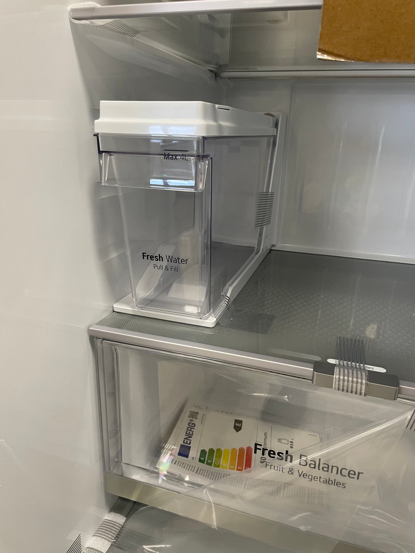 LG NatureFRESH GSLV91PZAE American-Style Smart Fridge Freezer - Shiny Steel