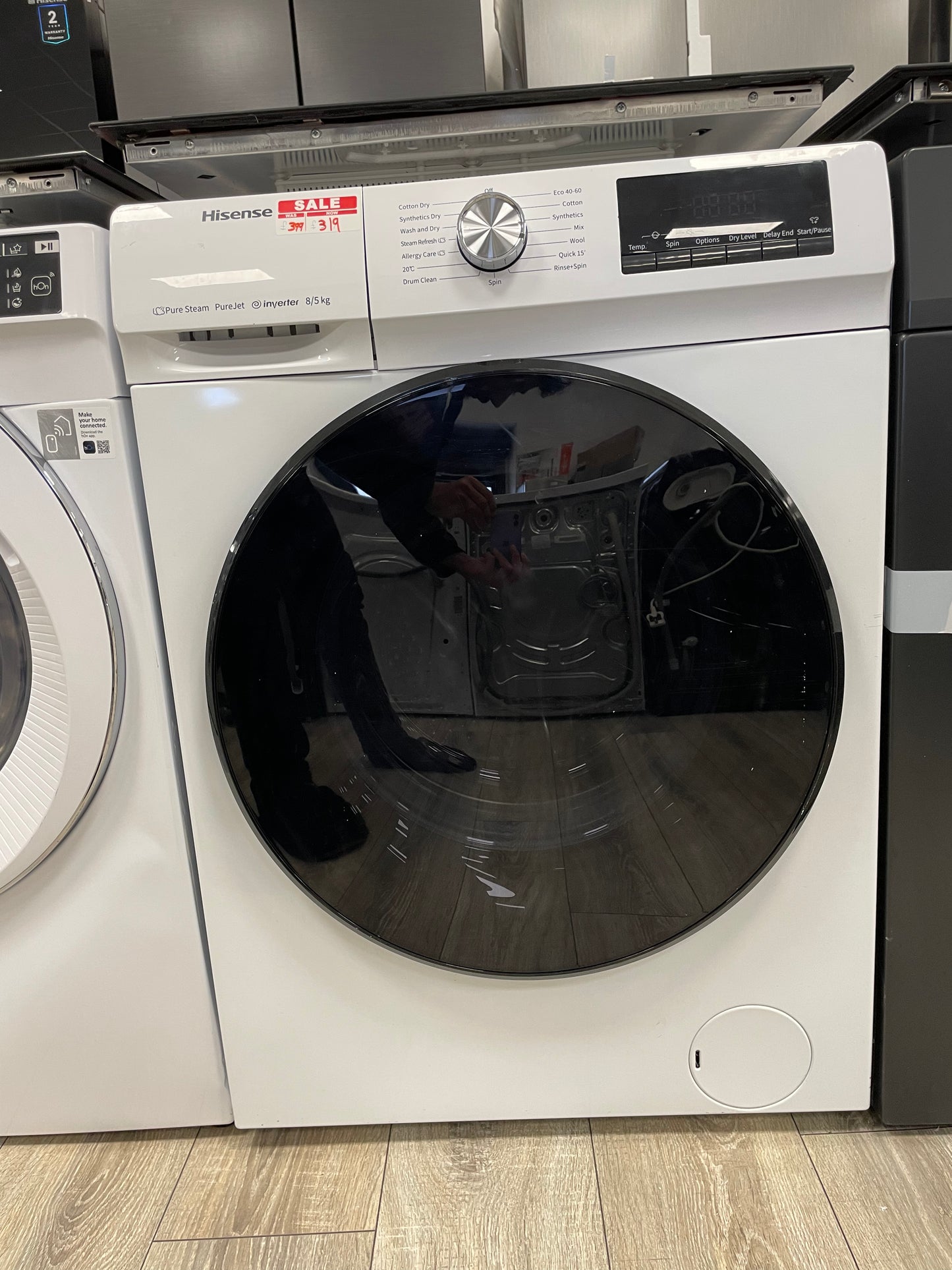HISENSE 3 Series WDQA8014EVJM 8 kg Washer Dryer - White