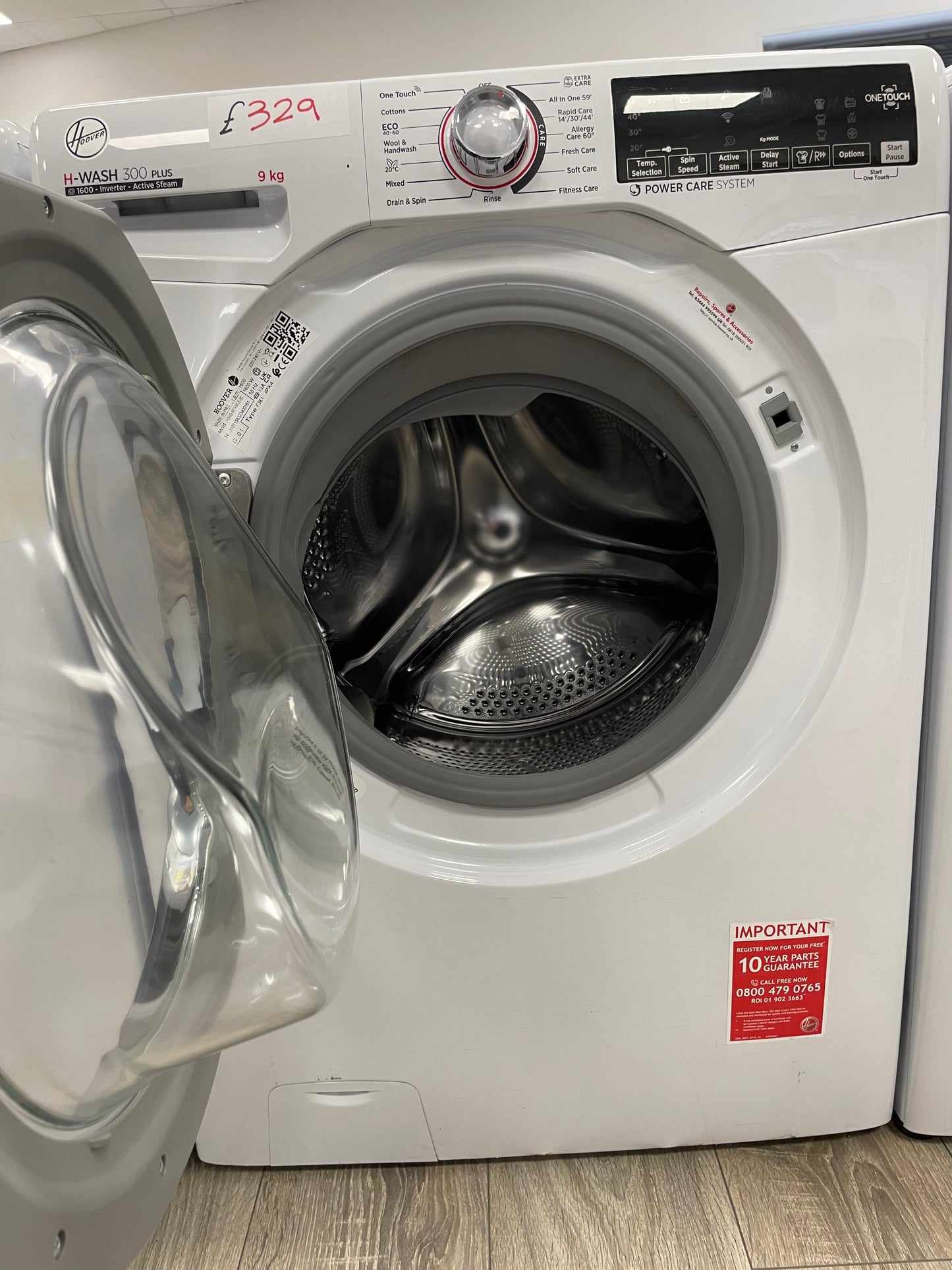 HOOVER H-WASH 300 H3WS69TAMCE NFC 9 kg 1600 Spin Washing Machine - White