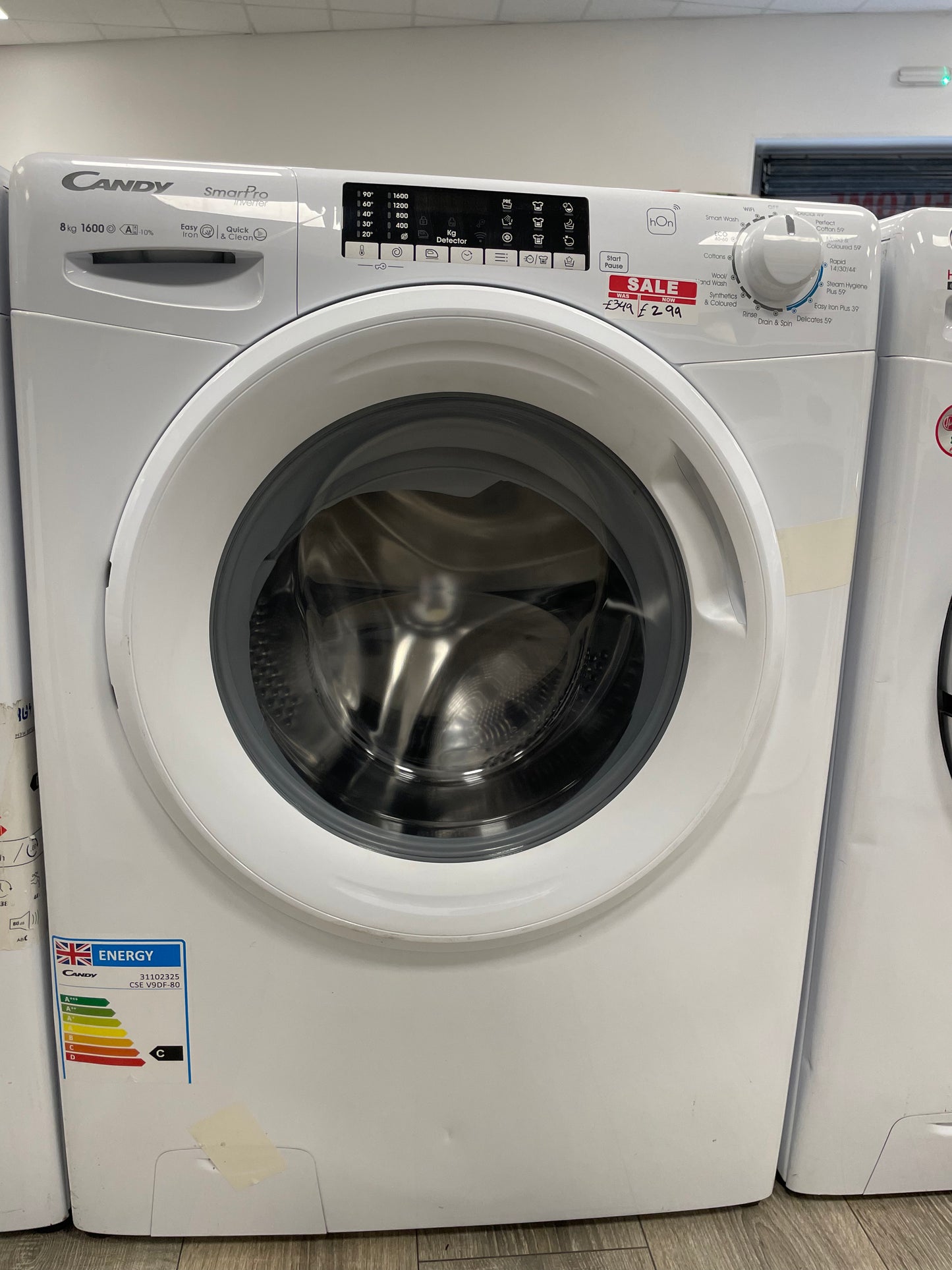 Candy Smart Pro Inverter CSO686TWM6-80 8kg WiFi Connected Washing Machine with 1600 rpm - White - A Rated