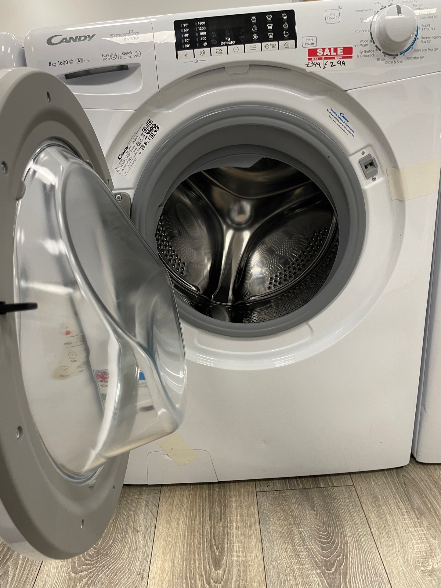 Candy Smart Pro Inverter CSO686TWM6-80 8kg WiFi Connected Washing Machine with 1600 rpm - White - A Rated