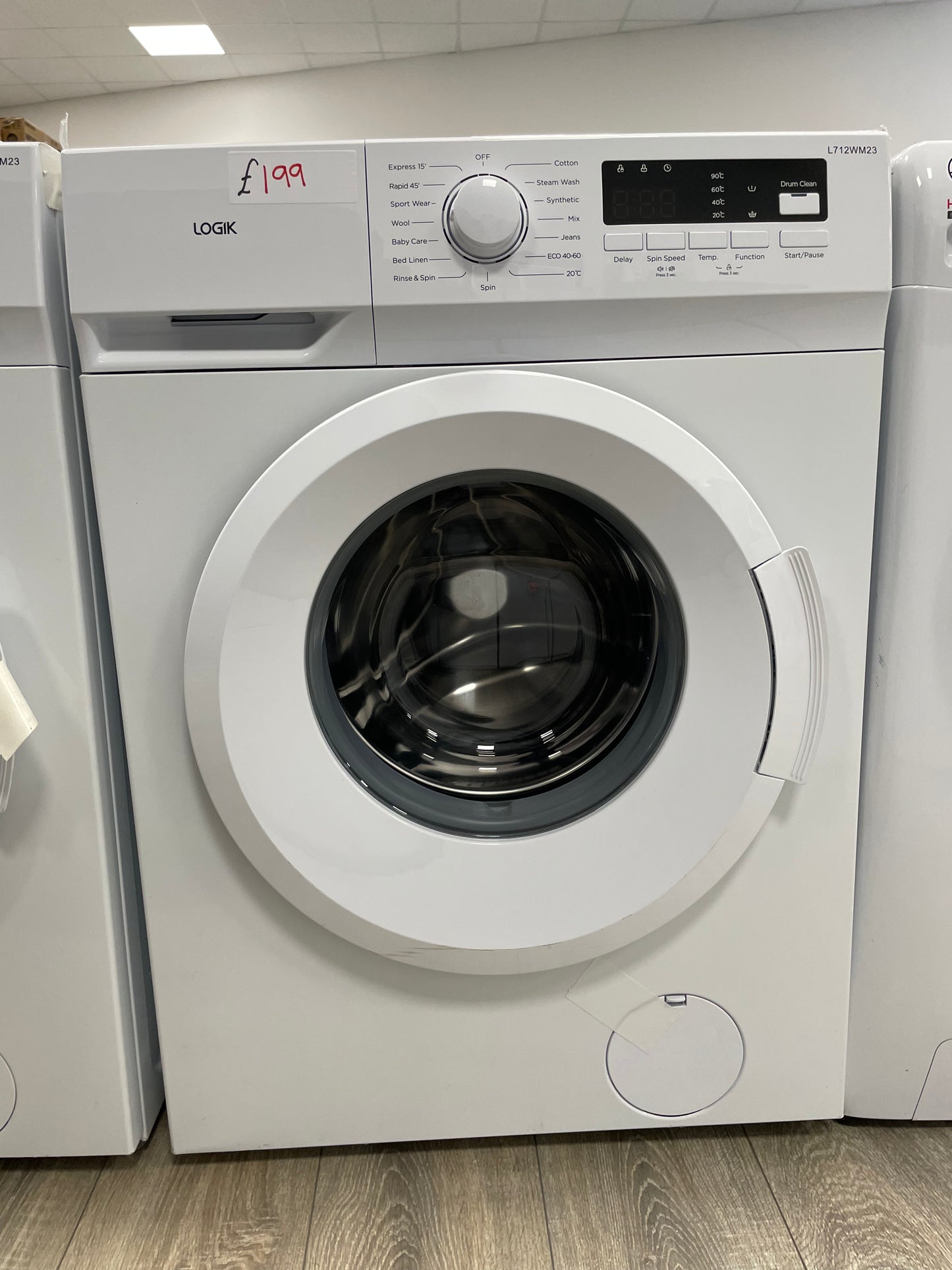 LOGIK L712WM23 7 kg 1200 Spin Washing Machine - White