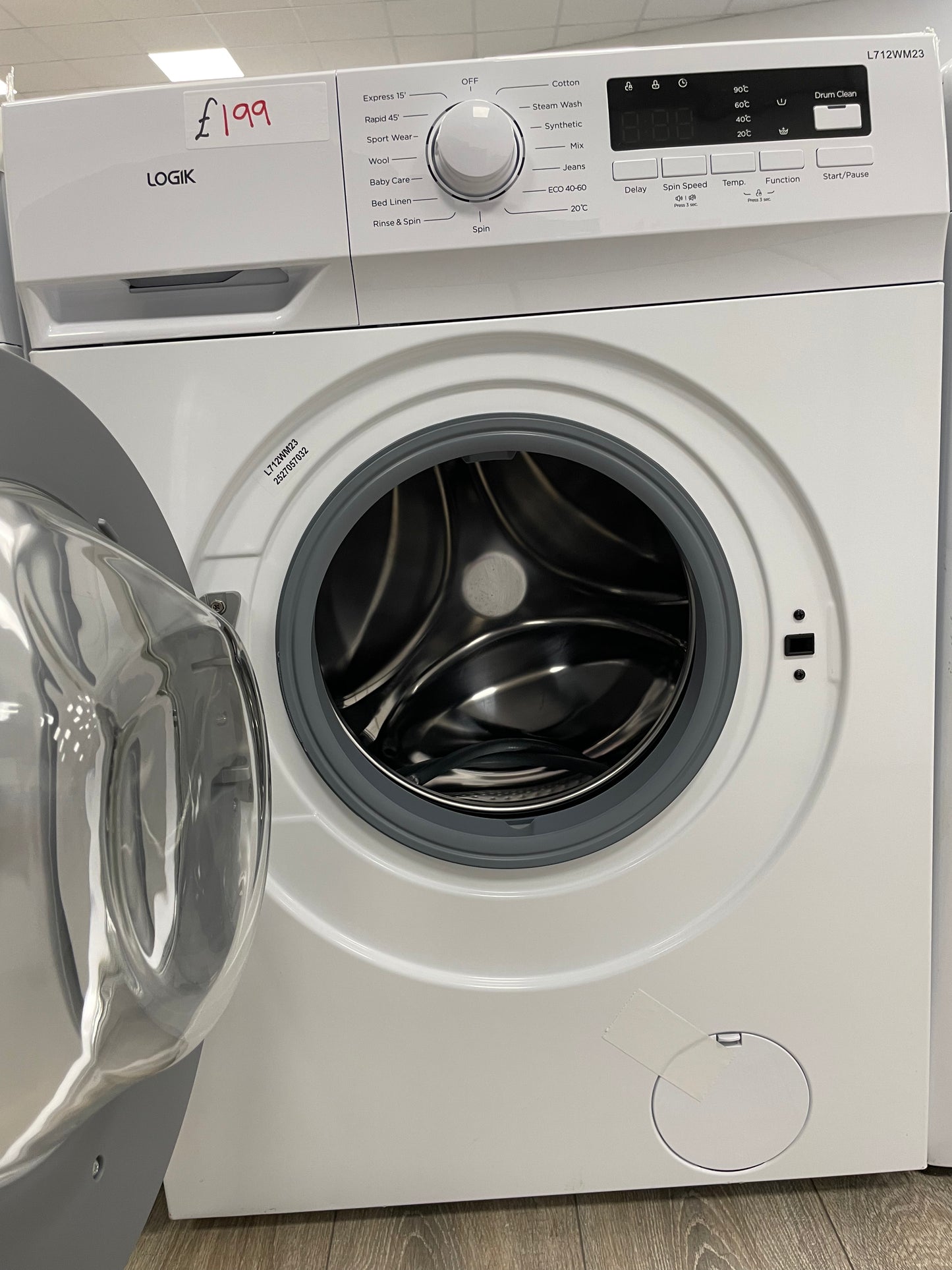 LOGIK L712WM23 7 kg 1200 Spin Washing Machine - White