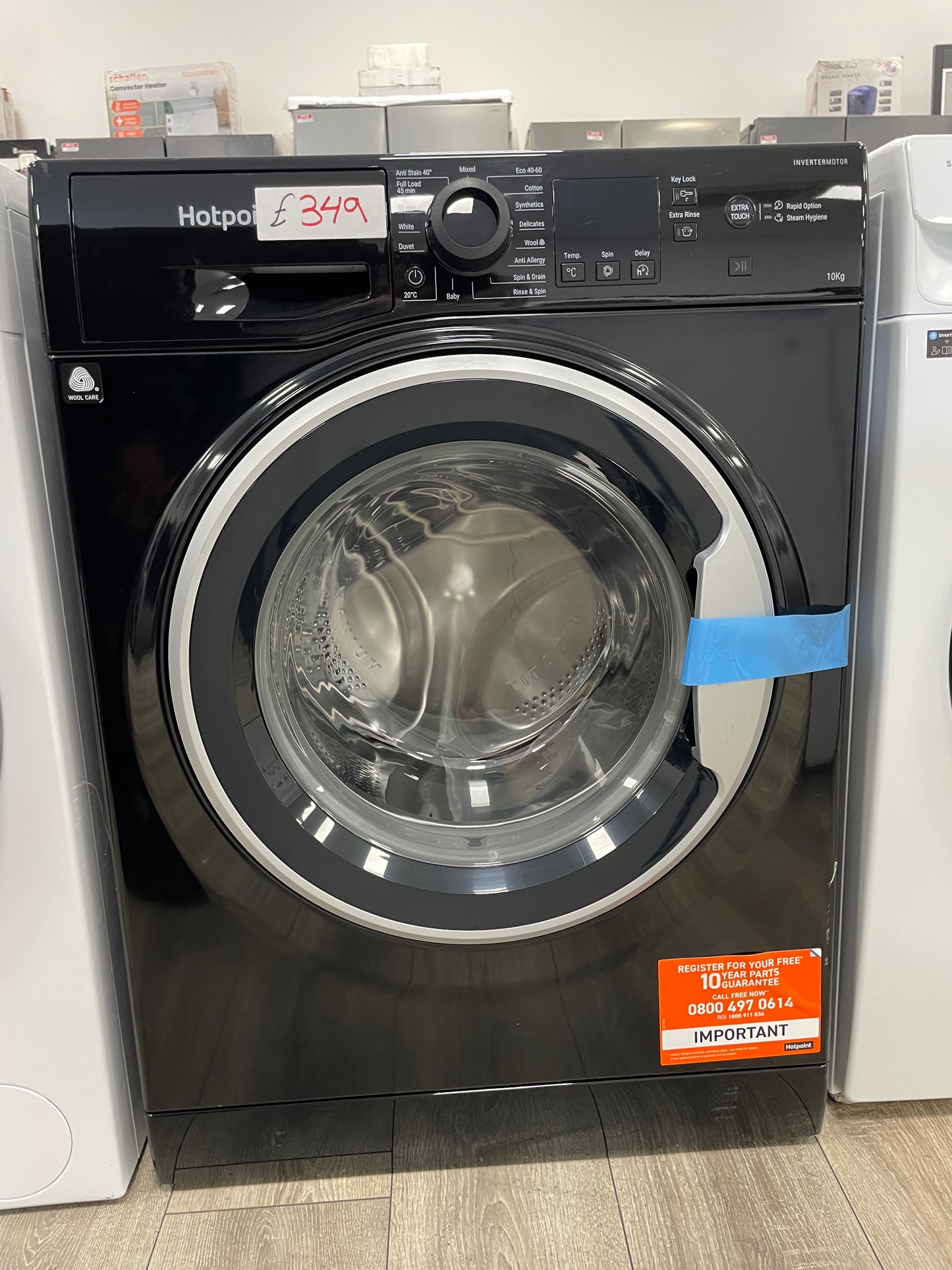 HOTPOINT Anti-Stain NSWM 1046 BS UK 10 kg 1400 Spin Washing Machine - Black