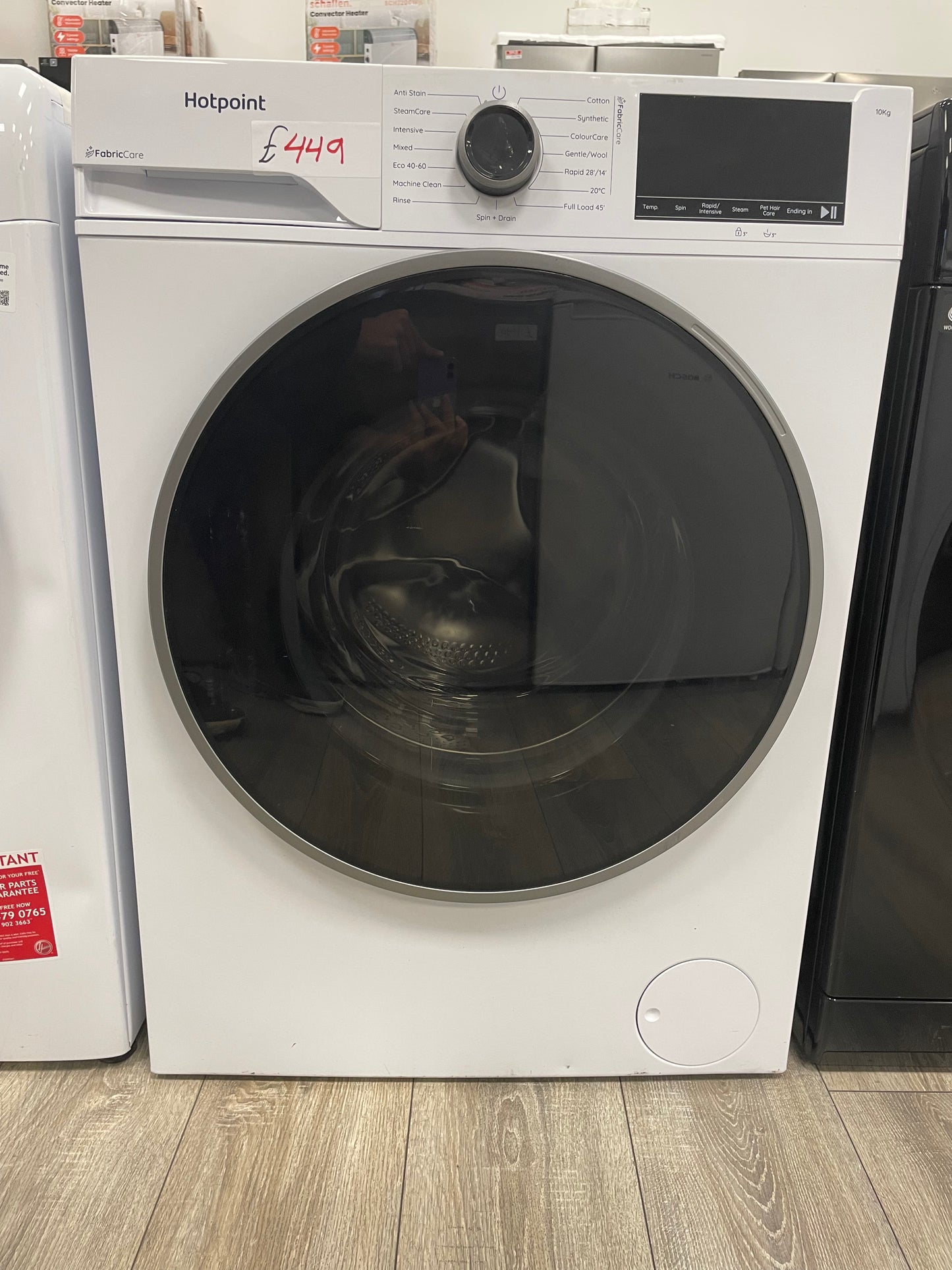 HOTPOINT FabricCare HBCA 103 CARE UK 10 kg 1400 Spin Washing Machine - White