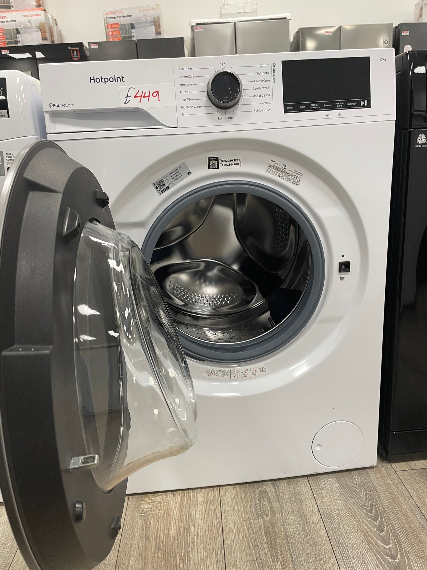 HOTPOINT FabricCare HBCA 103 CARE UK 10 kg 1400 Spin Washing Machine - White