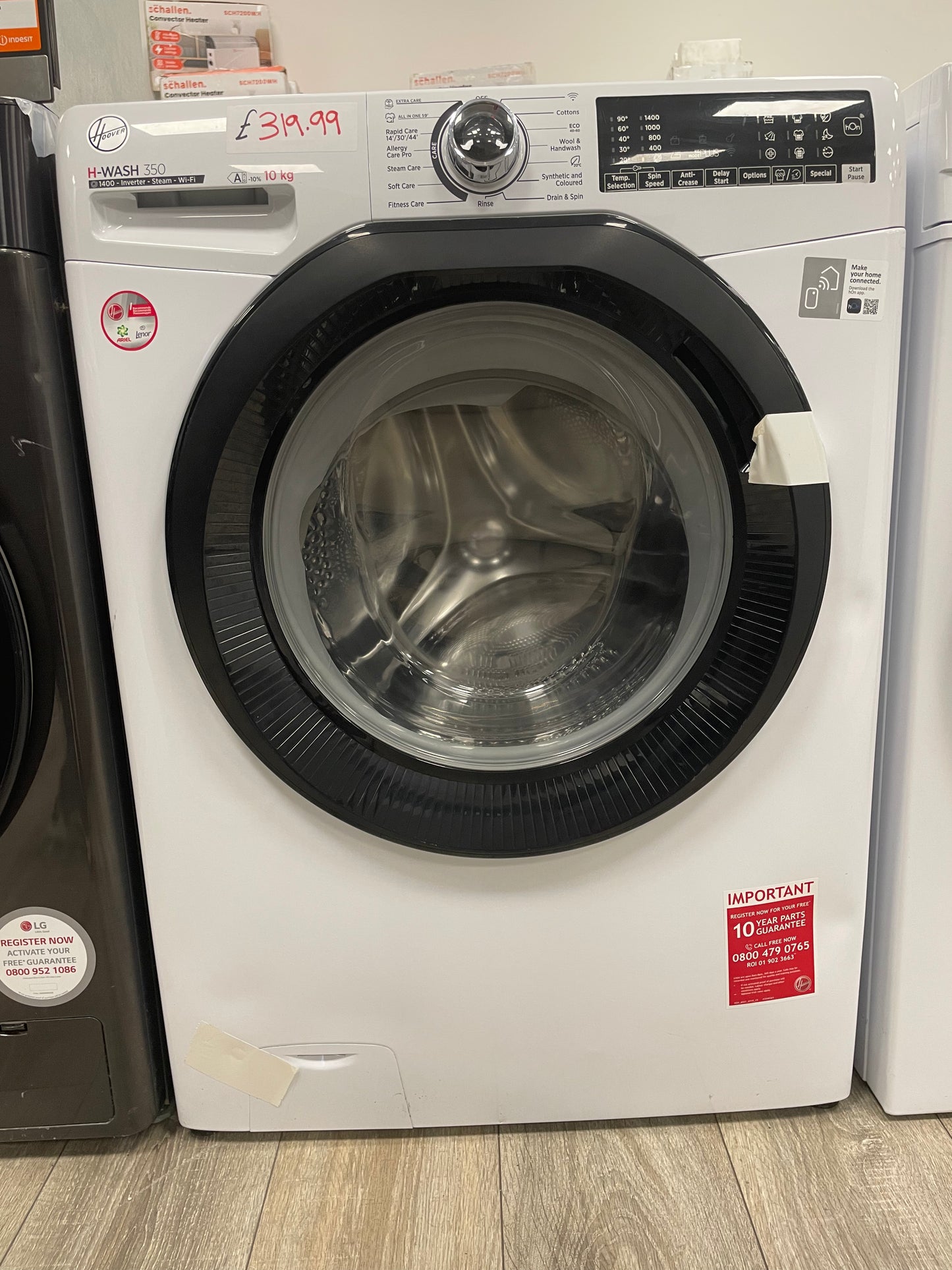 HOOVER H-Wash 350 H3WPS4106TM6-80 WiFi-enabled 10 kg 1400 Spin Washing Machine - White