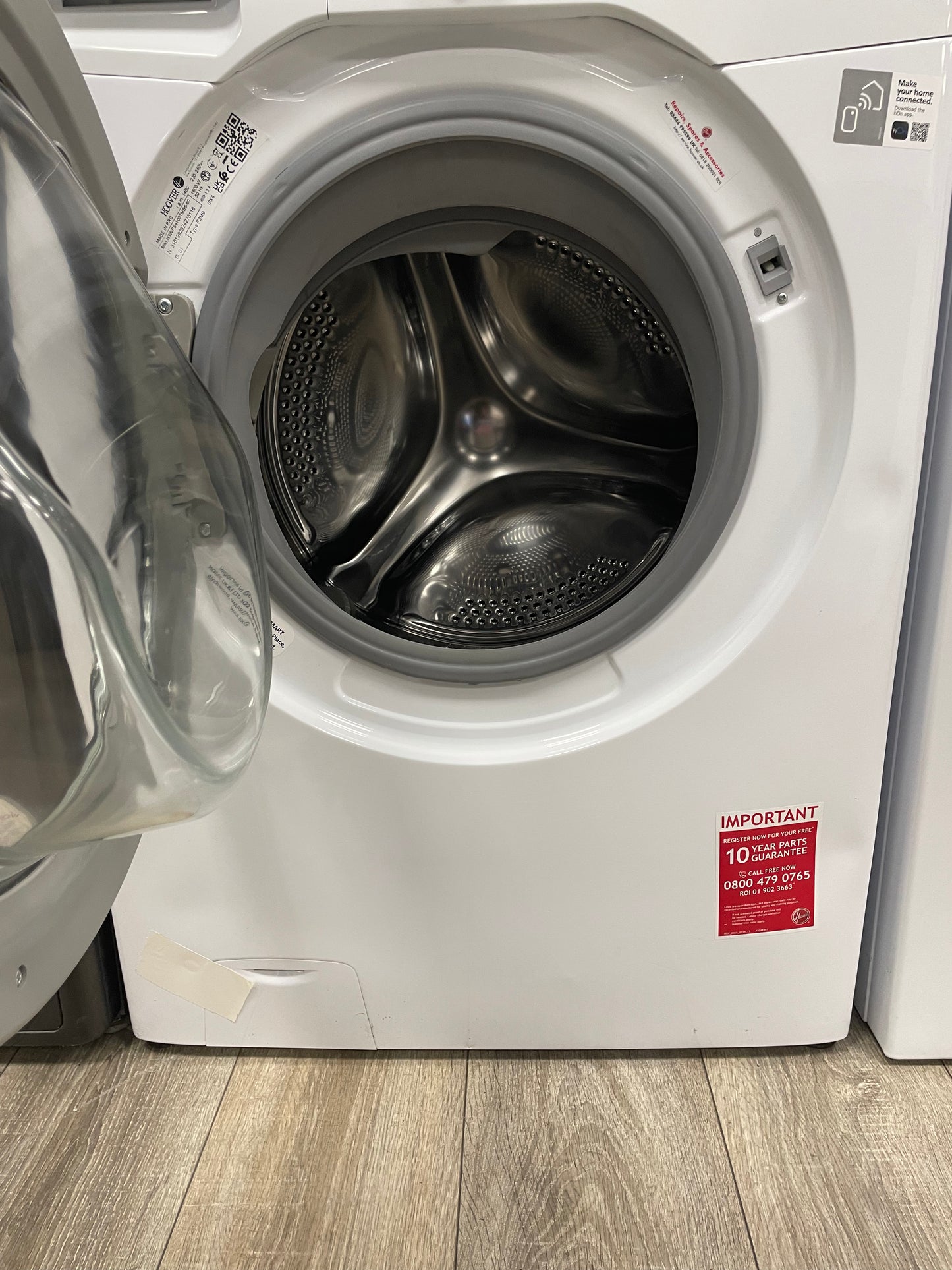 HOOVER H-Wash 350 H3WPS4106TM6-80 WiFi-enabled 10 kg 1400 Spin Washing Machine - White