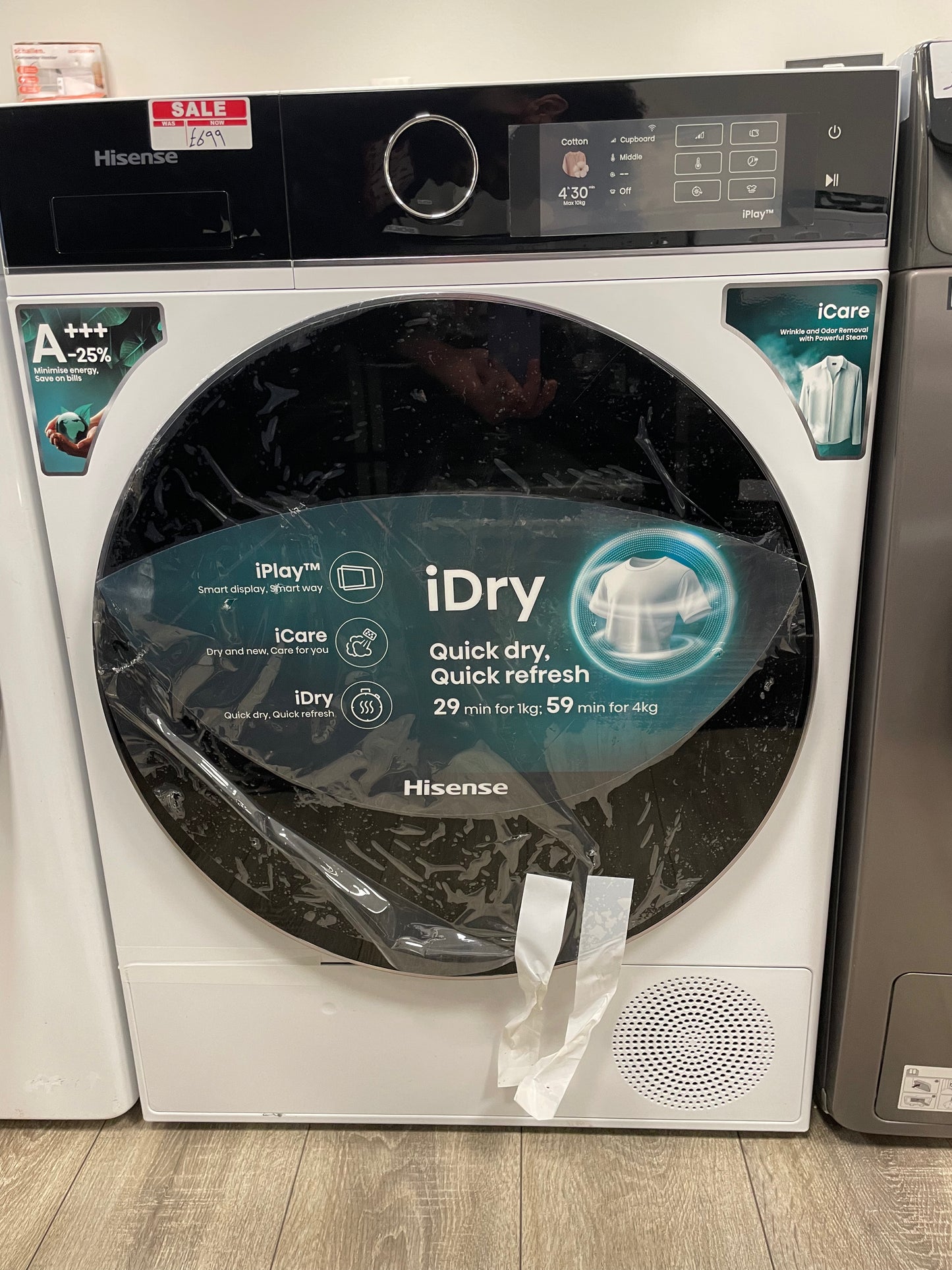 HISENSE 5i Series DH5I104BWAB WiFi-enabled 10 kg Heat Pump Tumble Dryer - White