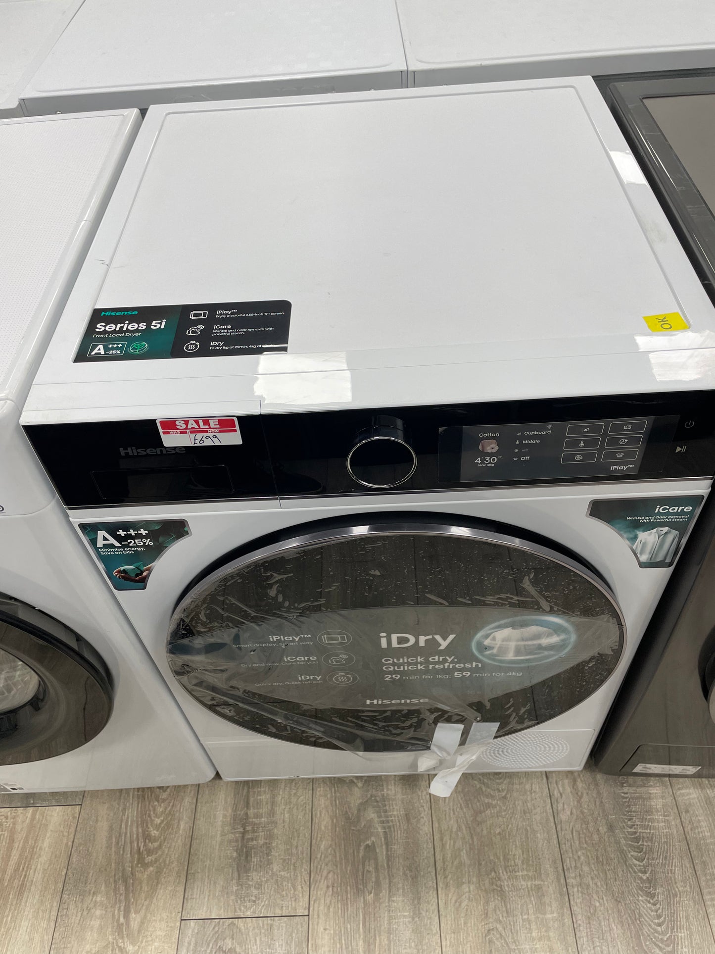 HISENSE 5i Series DH5I104BWAB WiFi-enabled 10 kg Heat Pump Tumble Dryer - White