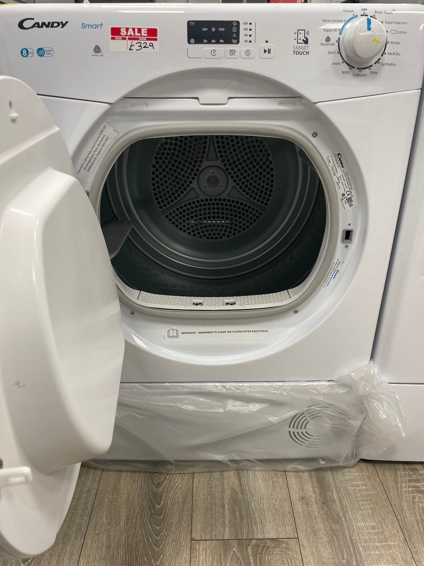 Candy CSEC8LF-80 8KG Condenser Tumble Dryer - White