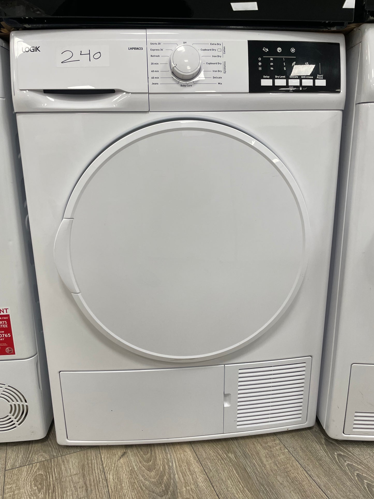 LOGIK LHP8W23 8 kg Heat Pump Tumble Dryer - White
