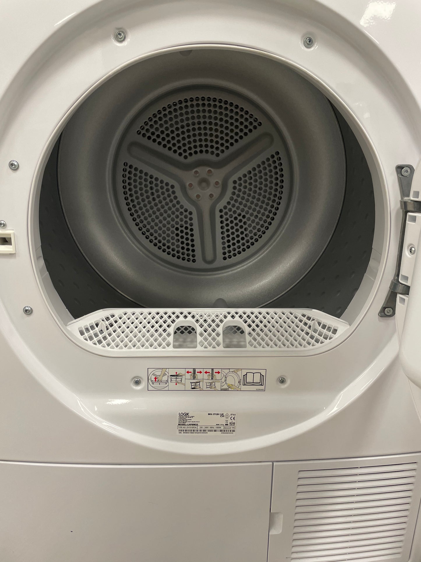 LOGIK LHP8W23 8 kg Heat Pump Tumble Dryer - White