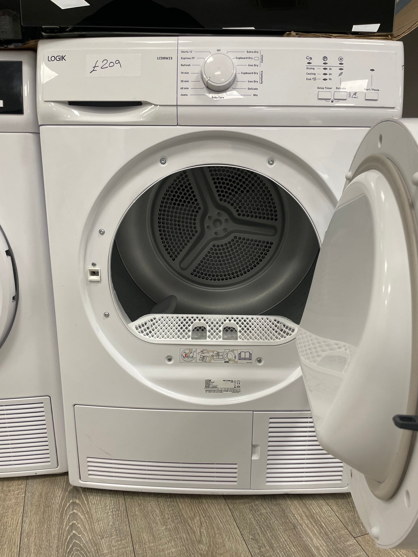 LOGIK LCD8W23 8 kg Condenser Tumble Dryer - White