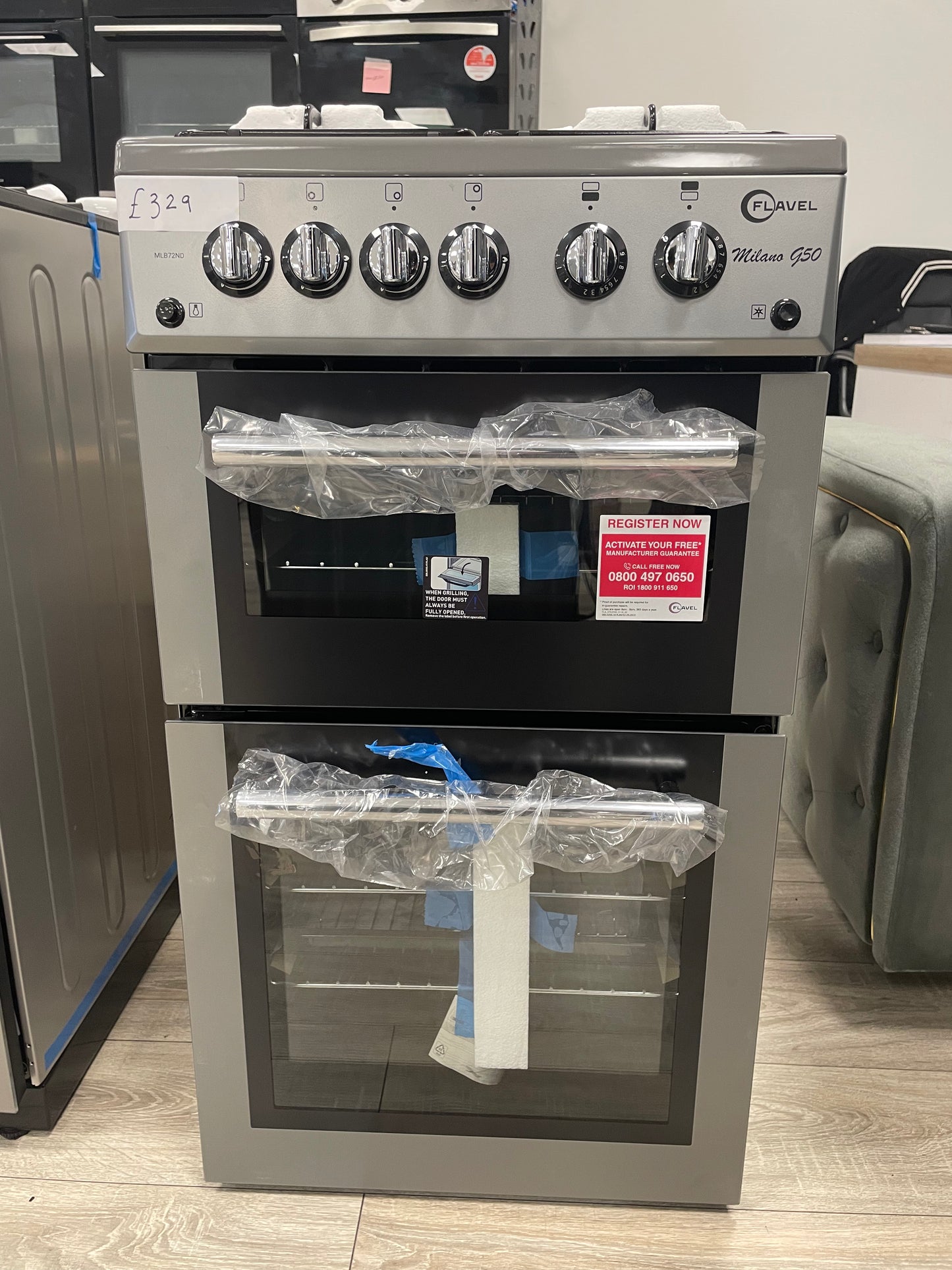 FLAVEL MLB72NDS 50 cm Gas Cooker - Silver
