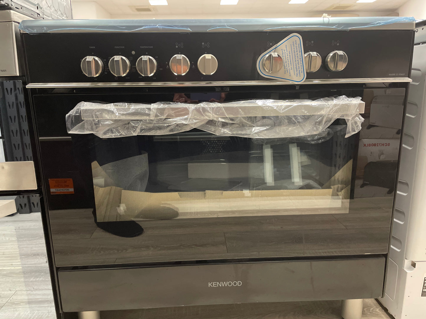 KENWOOD CK306 90 cm Dual Fuel Range Cooker - Black & Chrome