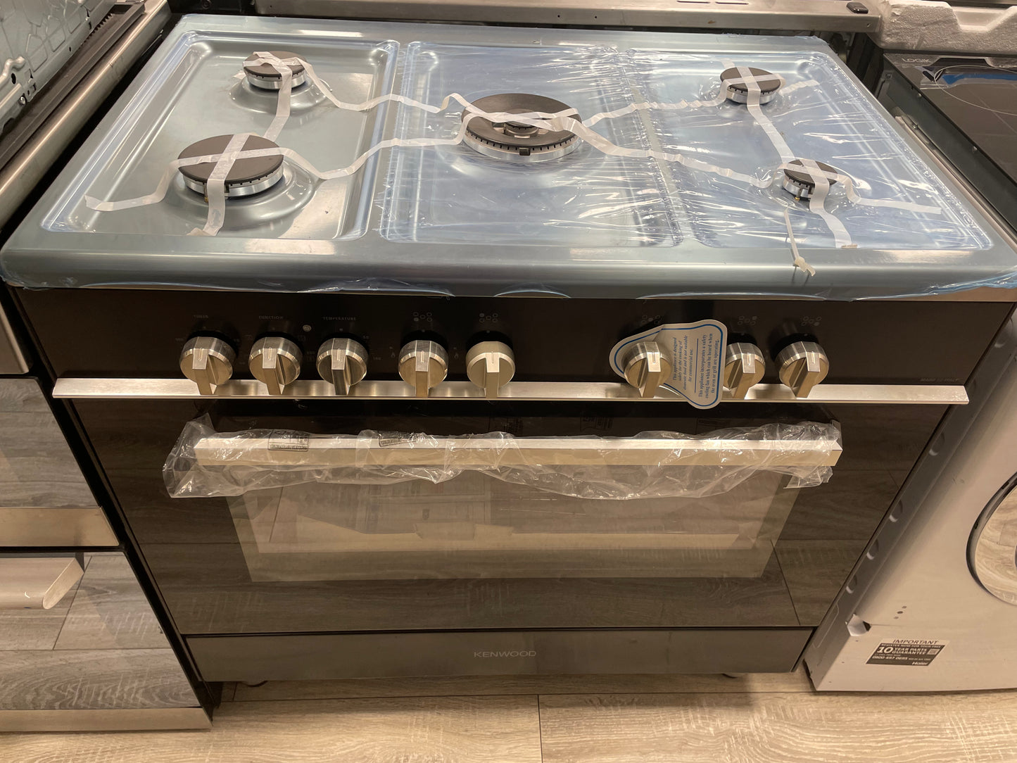 KENWOOD CK306 90 cm Dual Fuel Range Cooker - Black & Chrome