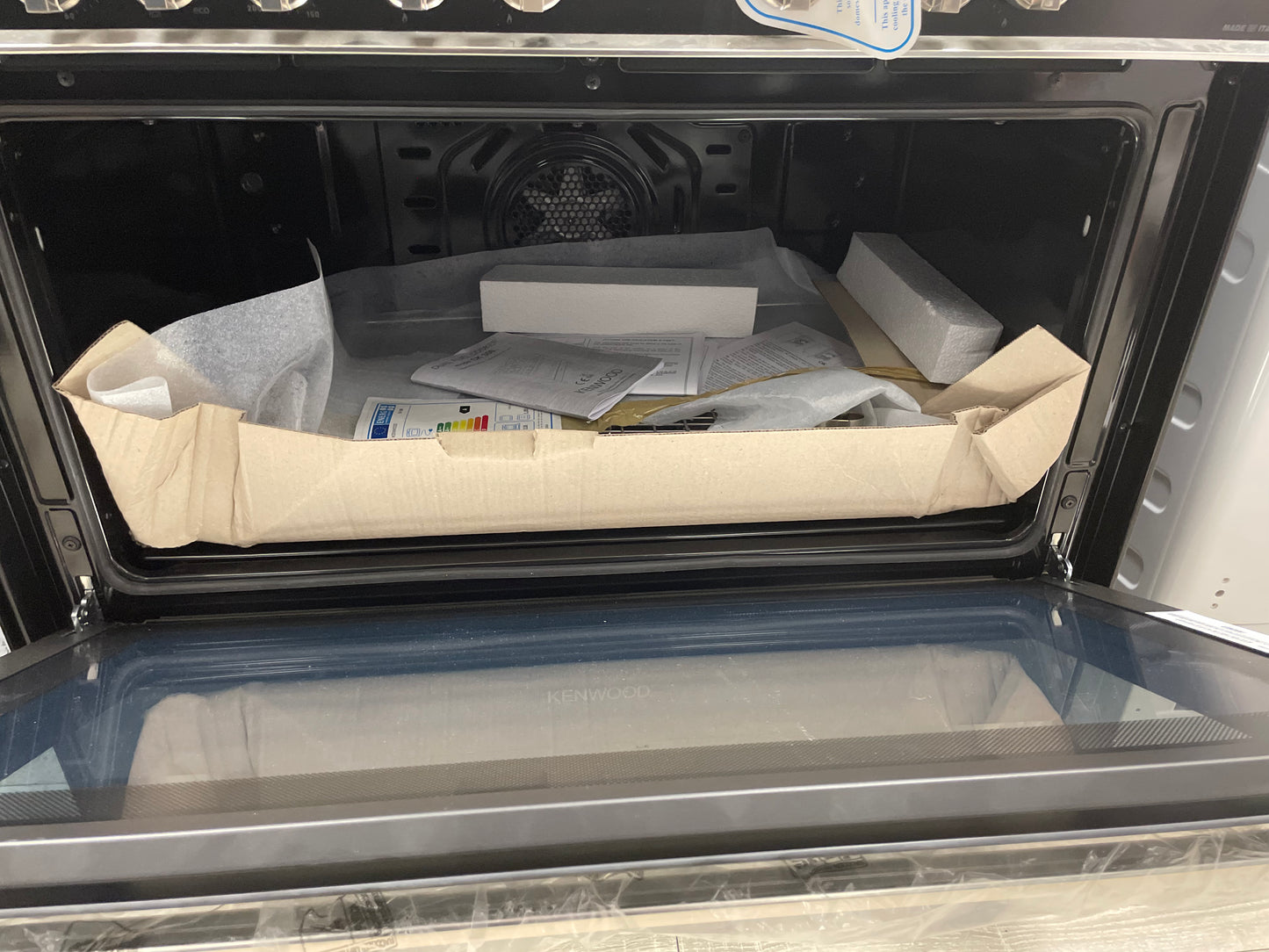 KENWOOD CK306 90 cm Dual Fuel Range Cooker - Black & Chrome